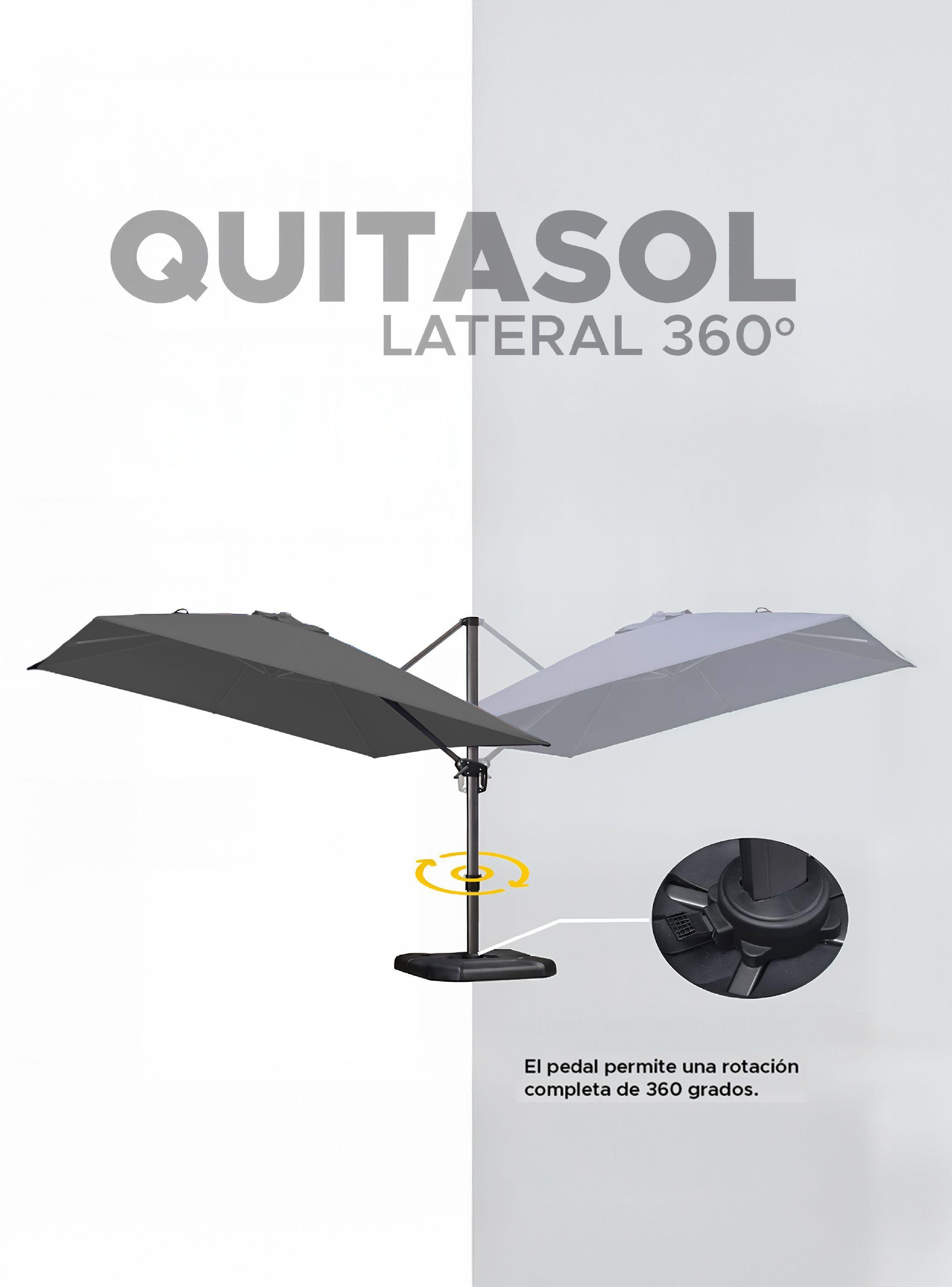 Quitasol para terraza Lateral Gráfito 360 Vincenzi-3