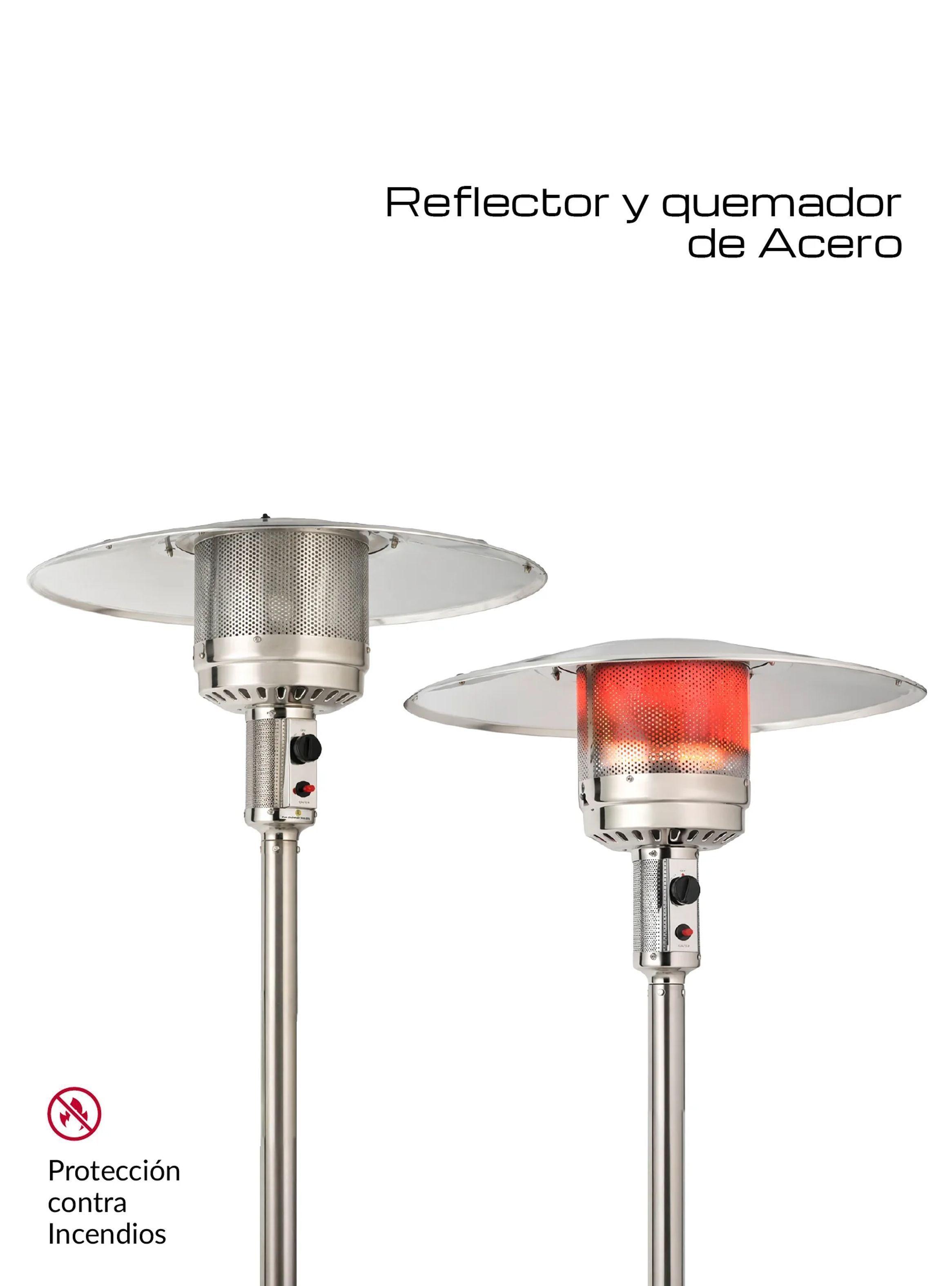Estufa De Patio Exterior A Gas 50,000 Btu Plateado Antivuelco Bfresh -2
