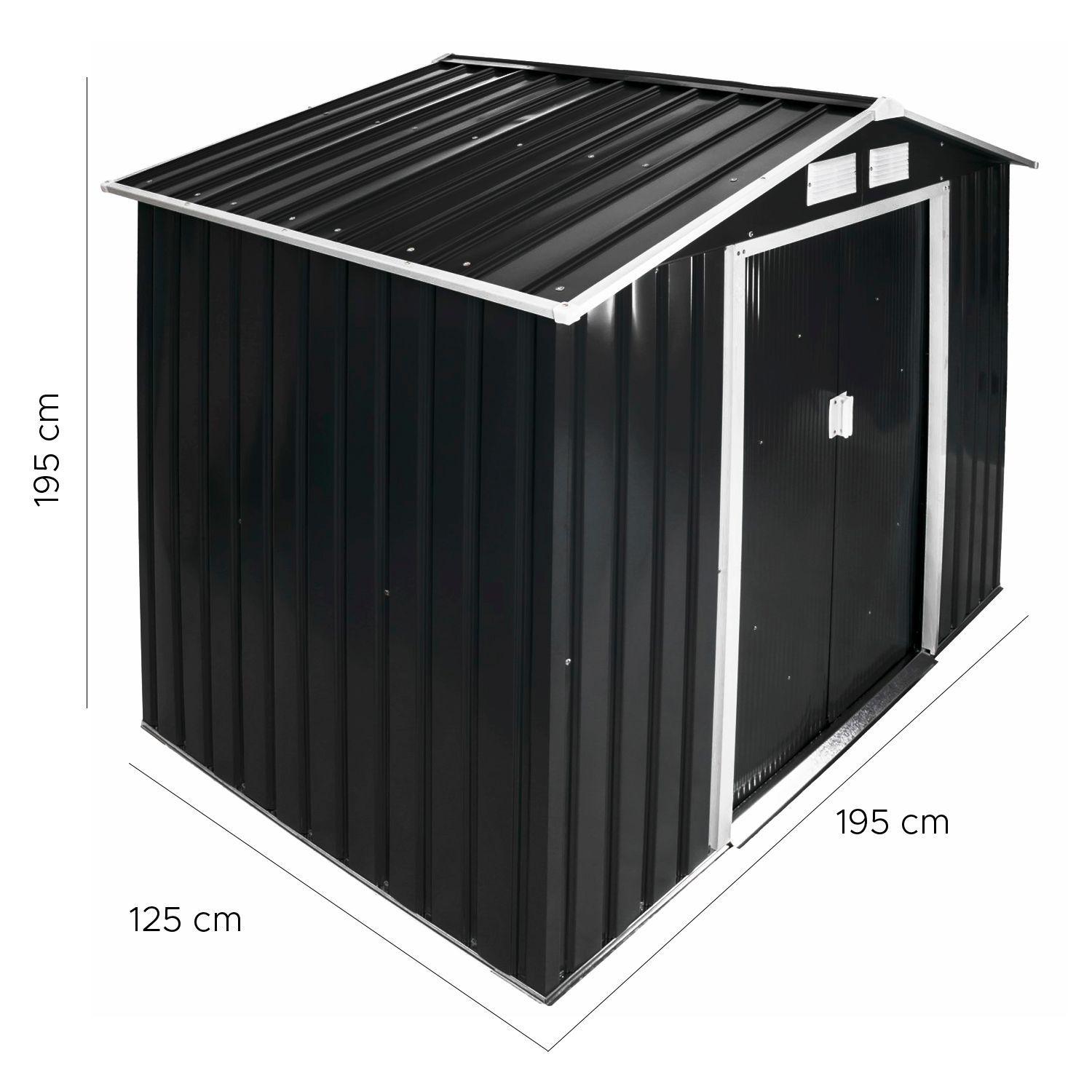 Bodega Jardín 195x195x125cm Negra-2