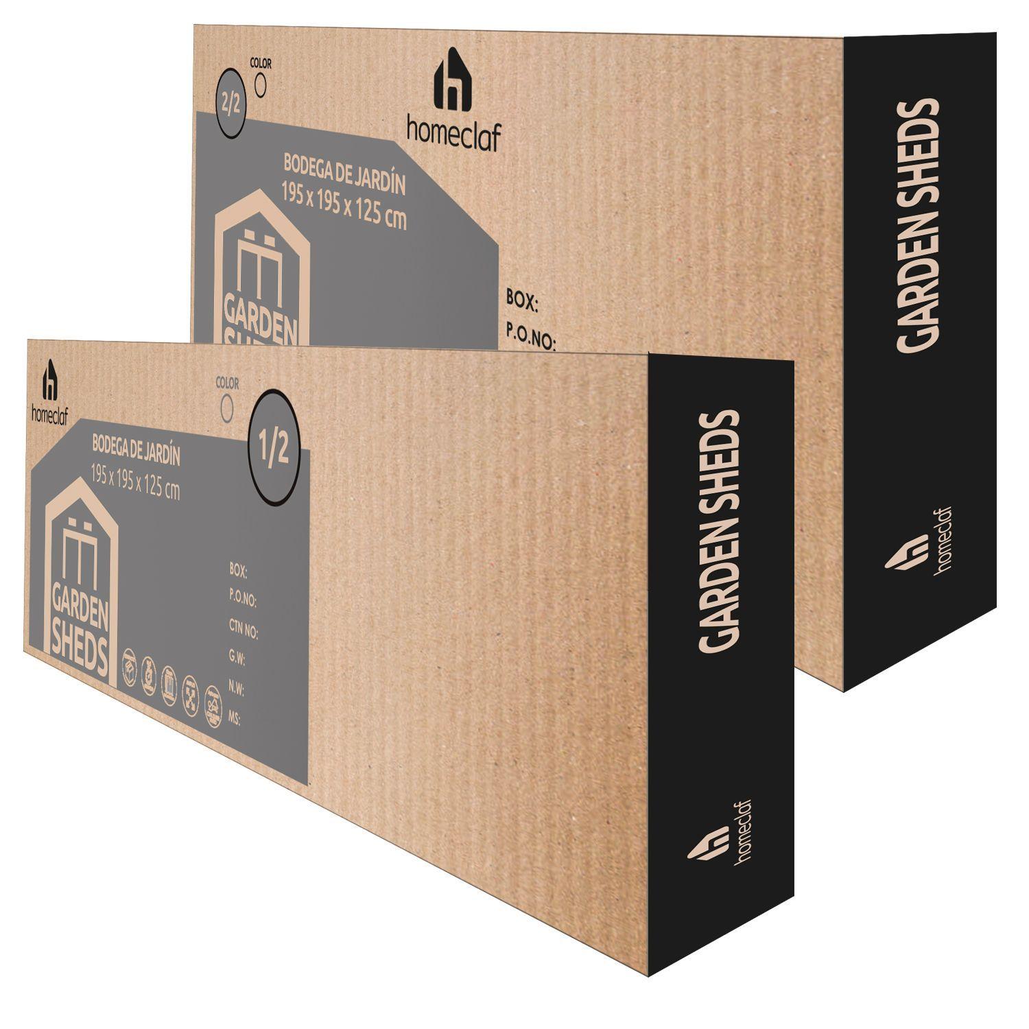 Bodega Jardín 195x195x125cm Negra-3