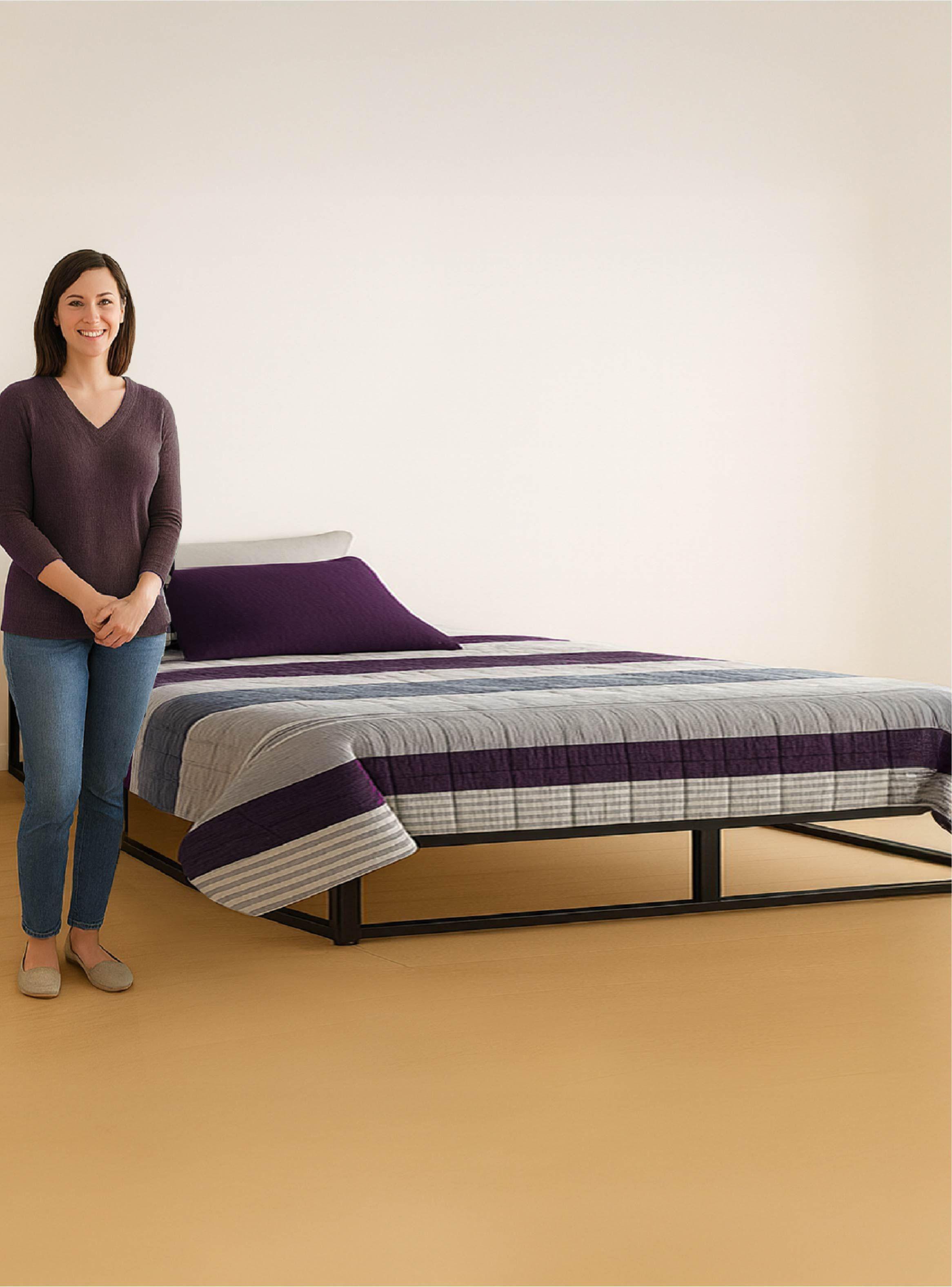 Base para Cama Europea Acero y Madera 200x200 cm Super King Vincenzi-5