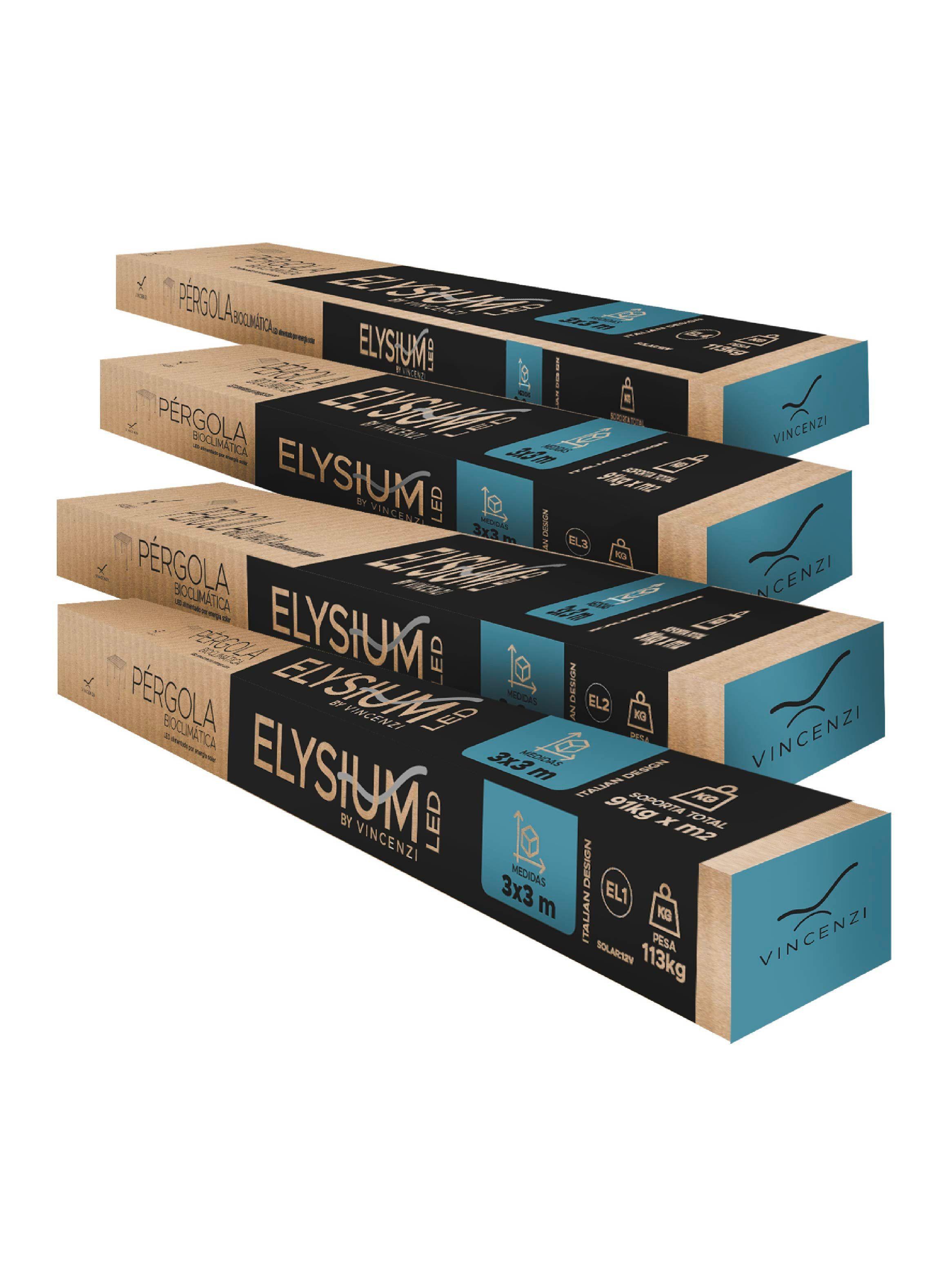 Pérgola Bioclimática Automática 3x3mt Elysium Solar Vincenzi-7