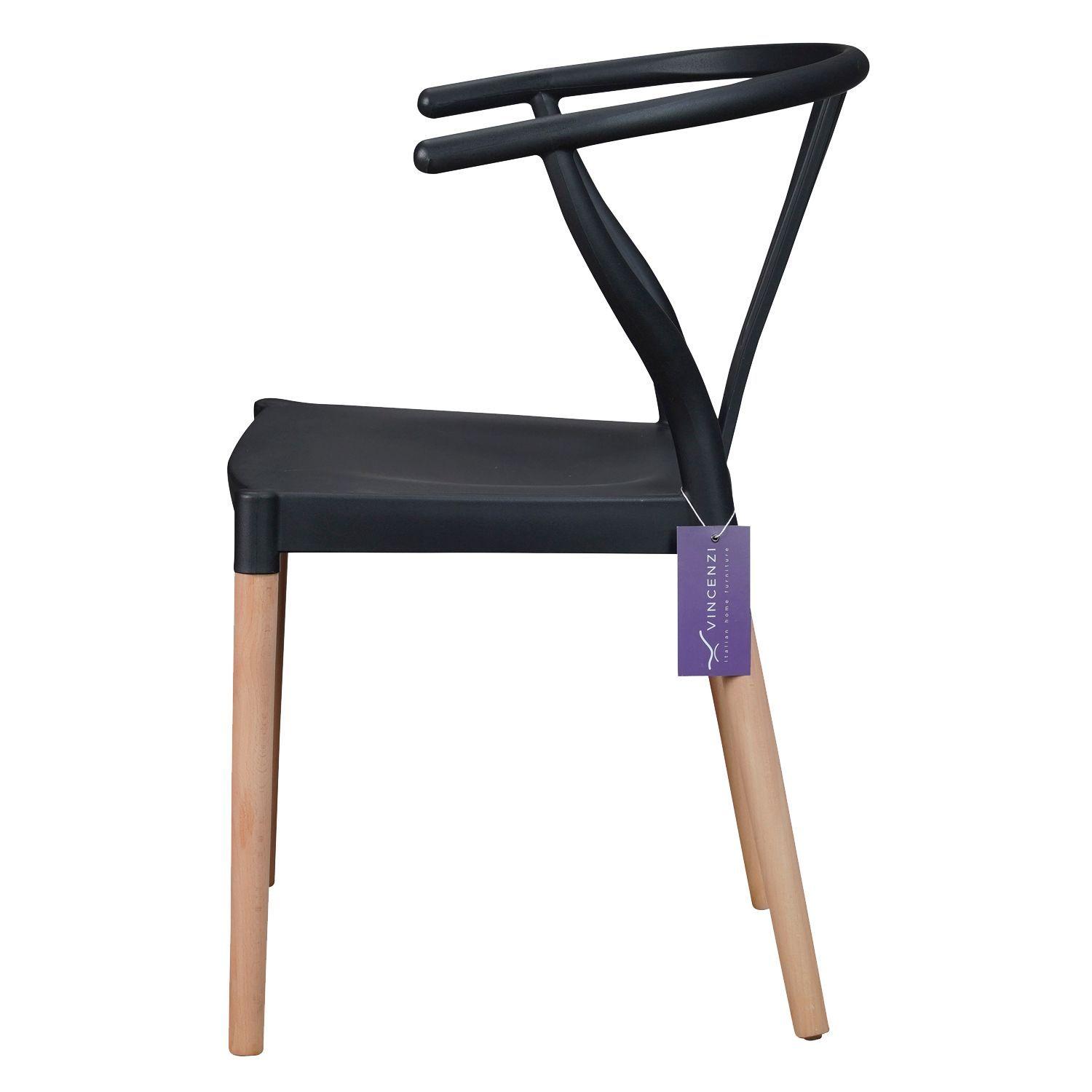 Silla Wishbone Negra -4
