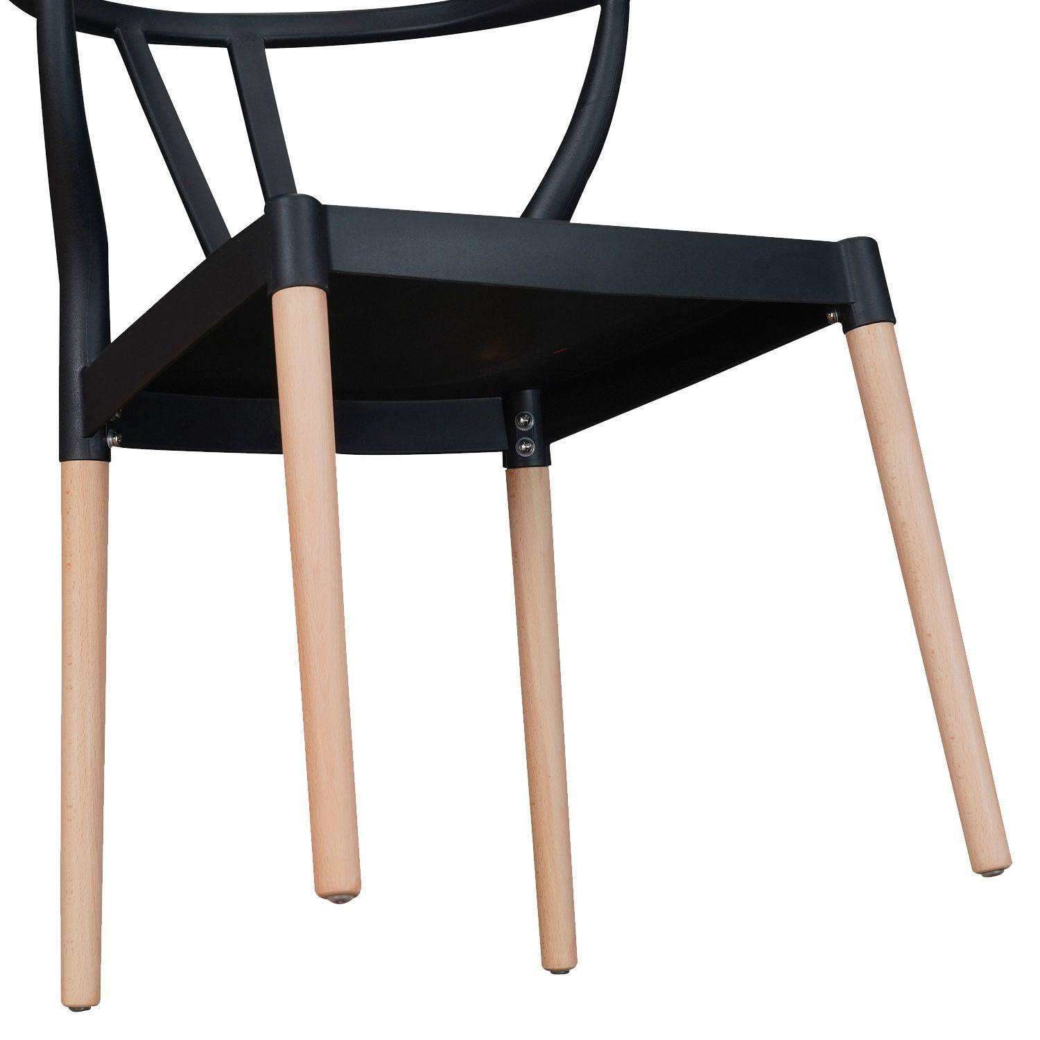 Silla Wishbone Negra -6