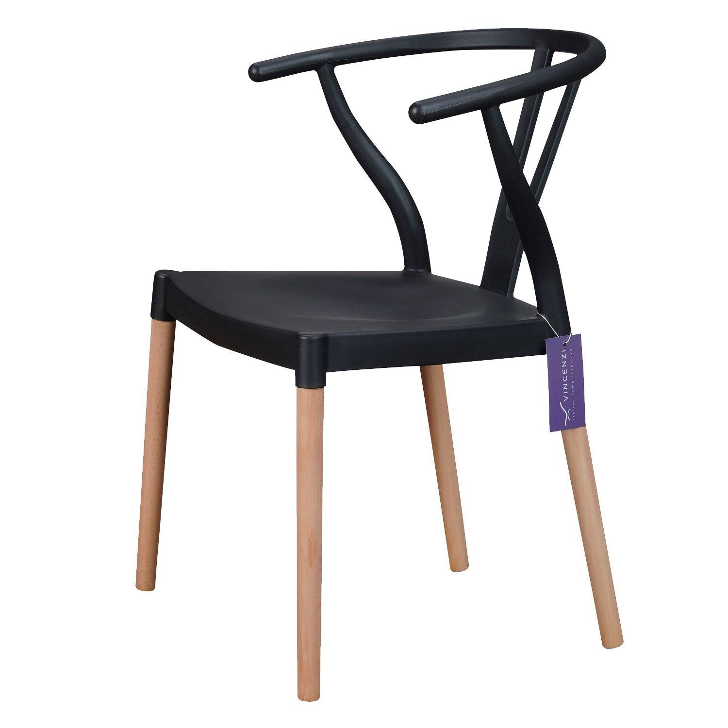 Silla Wishbone Negra -0