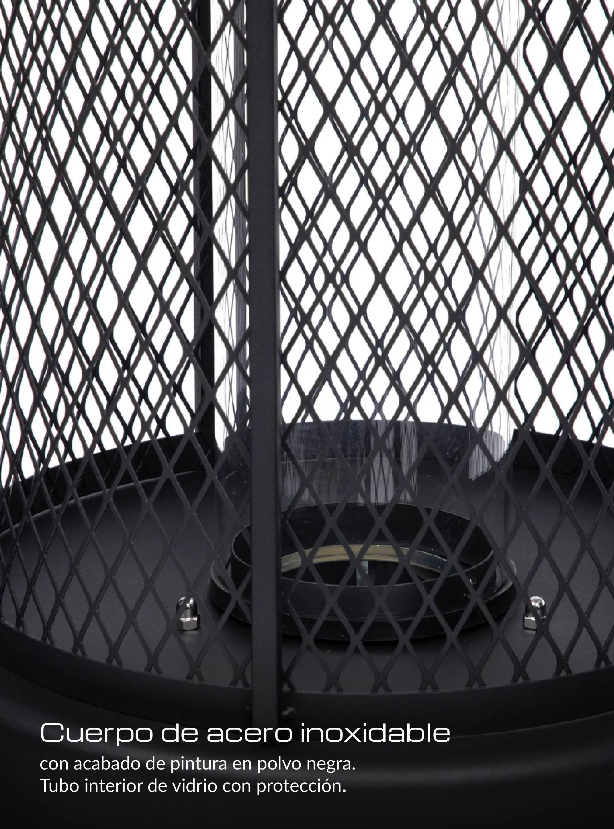 Estufa Patio Exterior Cilíndrica A Gas 12,5kw Negra Bfresh-3