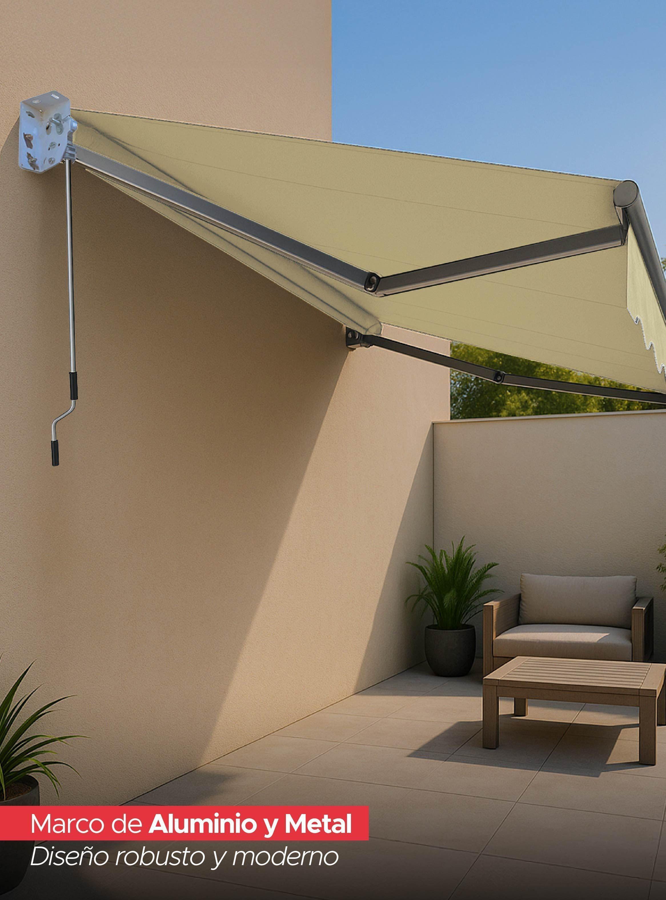 Toldo con brazo retractil Terrazas 2x1.5 Mts Beige-4