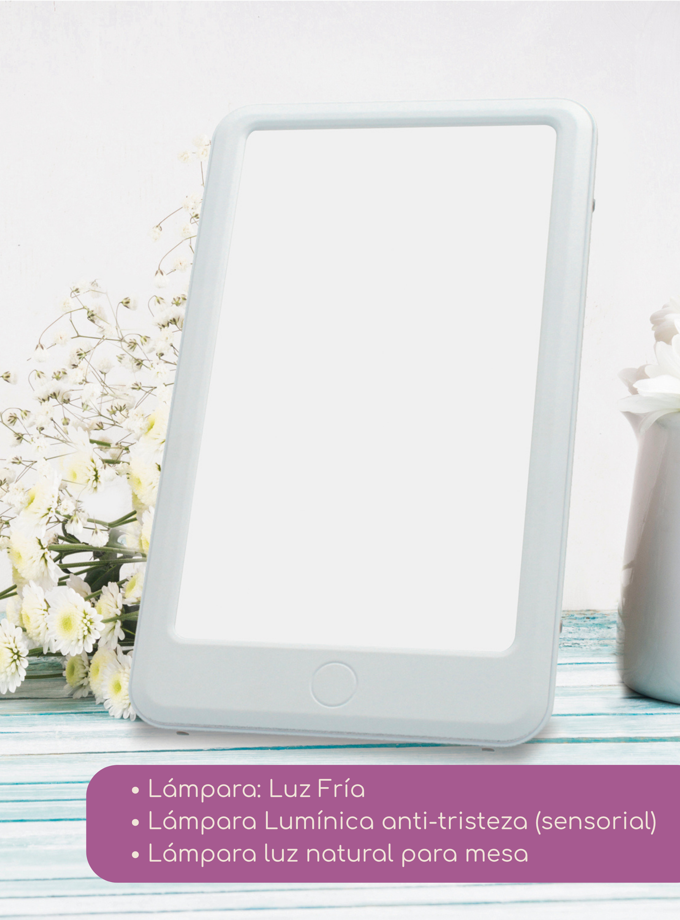 Lámpara Luminoterapia 10000LUX Luz Natural Blanca-5