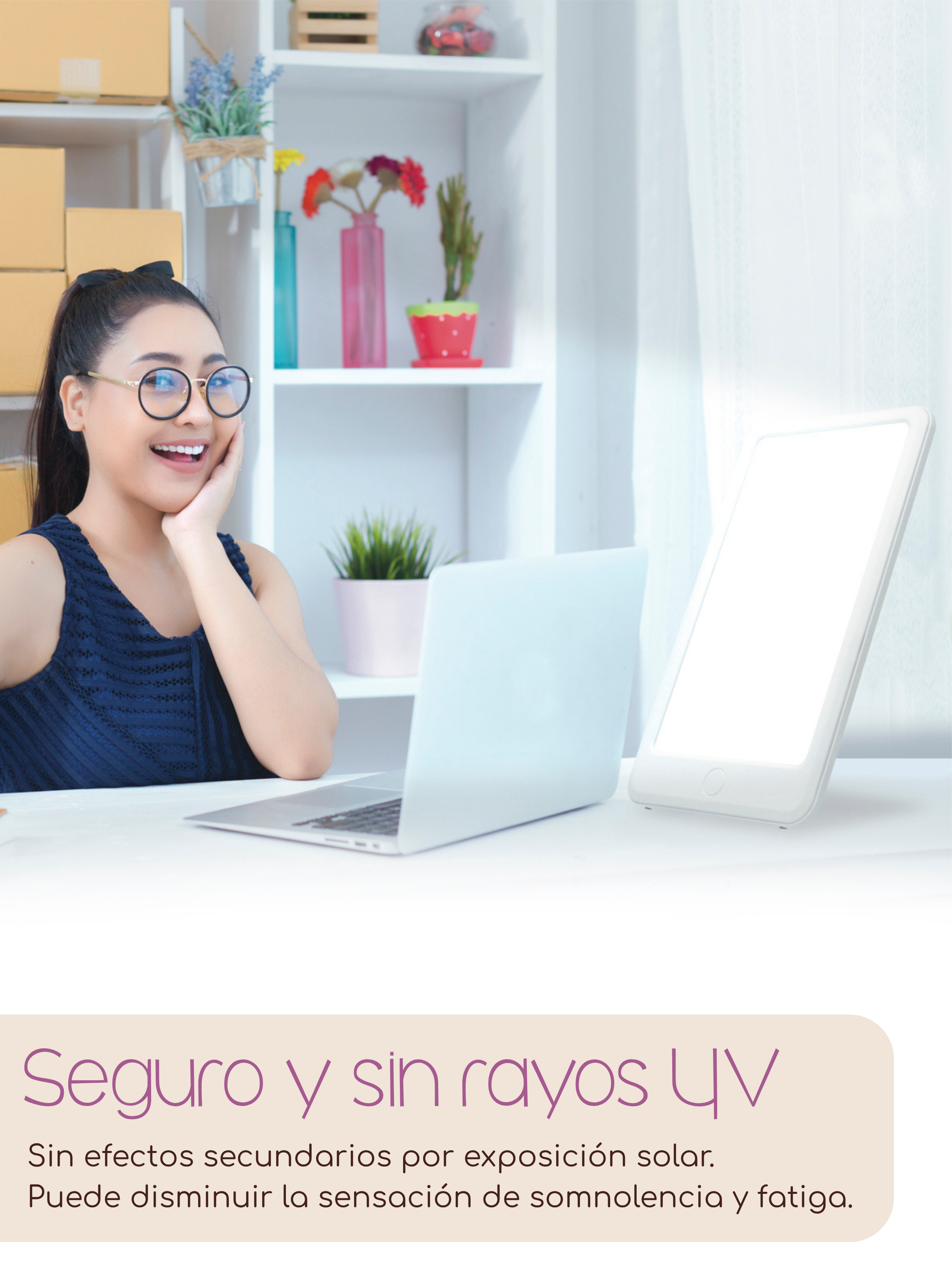 Lámpara Luminoterapia 10000LUX Luz Natural Blanca-6