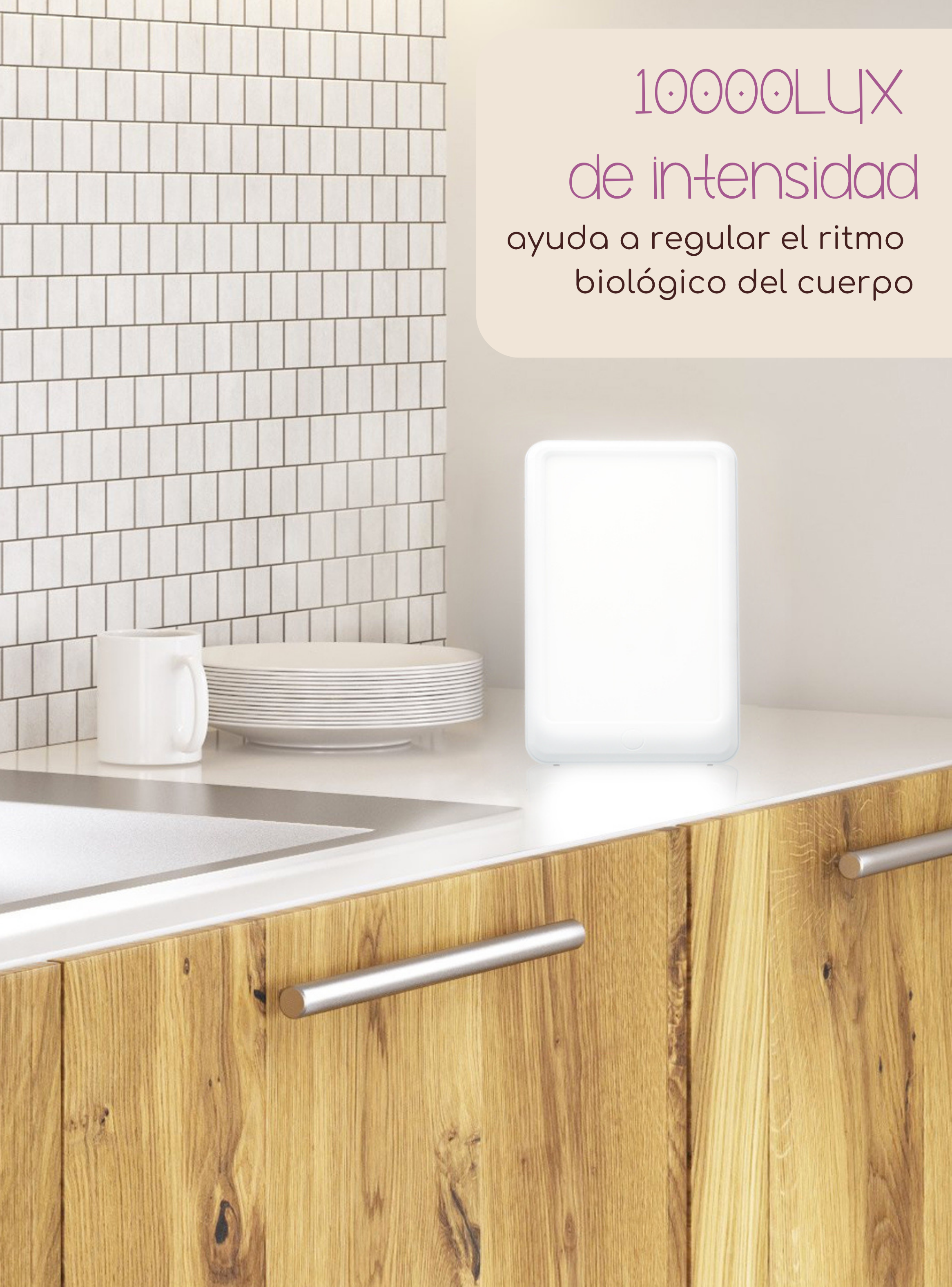 Lámpara Luminoterapia 10000LUX Luz Natural Blanca-7