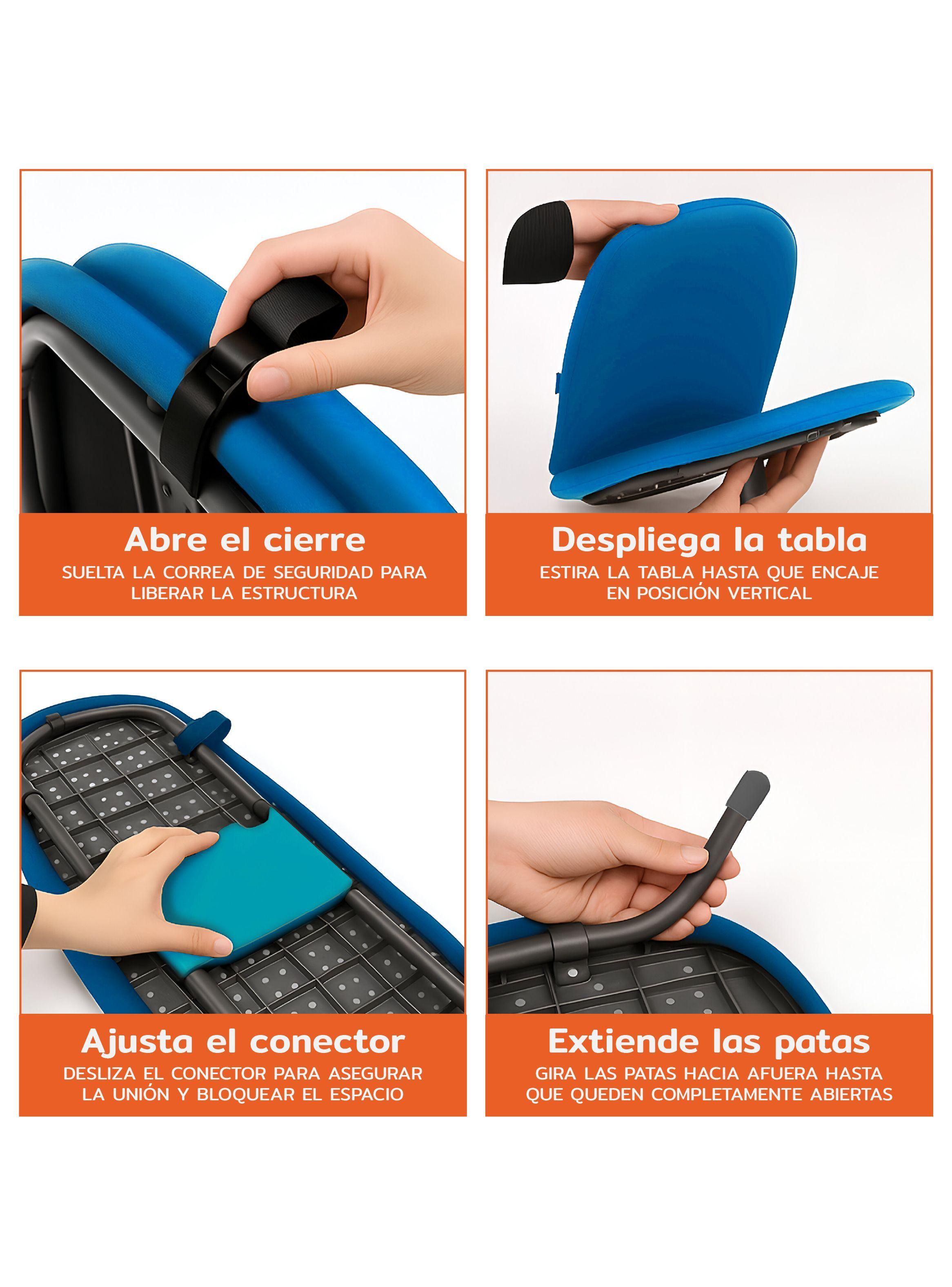 Tabla de planchar de mesa plegable comparta y portátil Azul Homeclaf-3