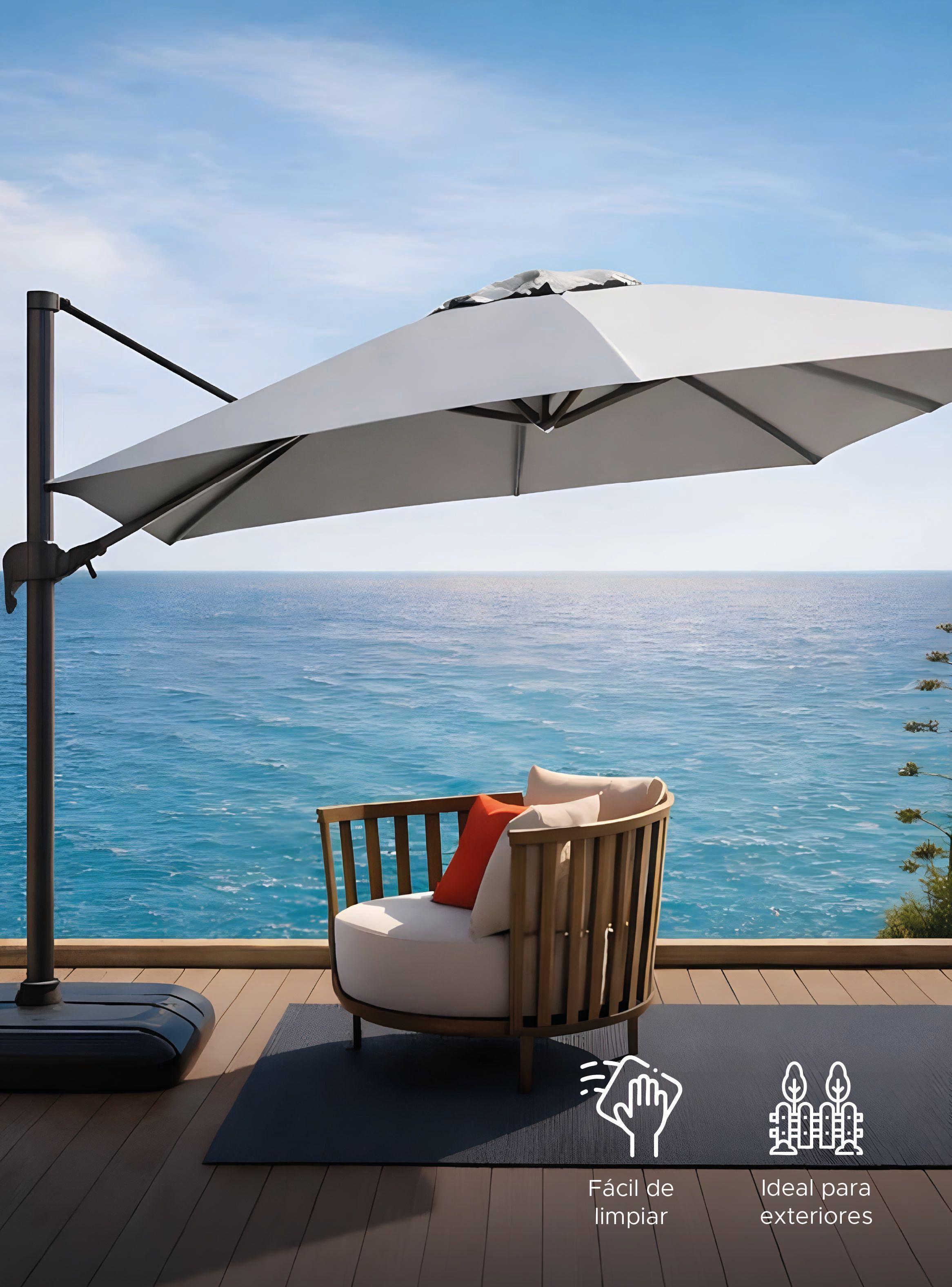 Quitasol para terraza Lateral Gris 360 Vincenzi-5