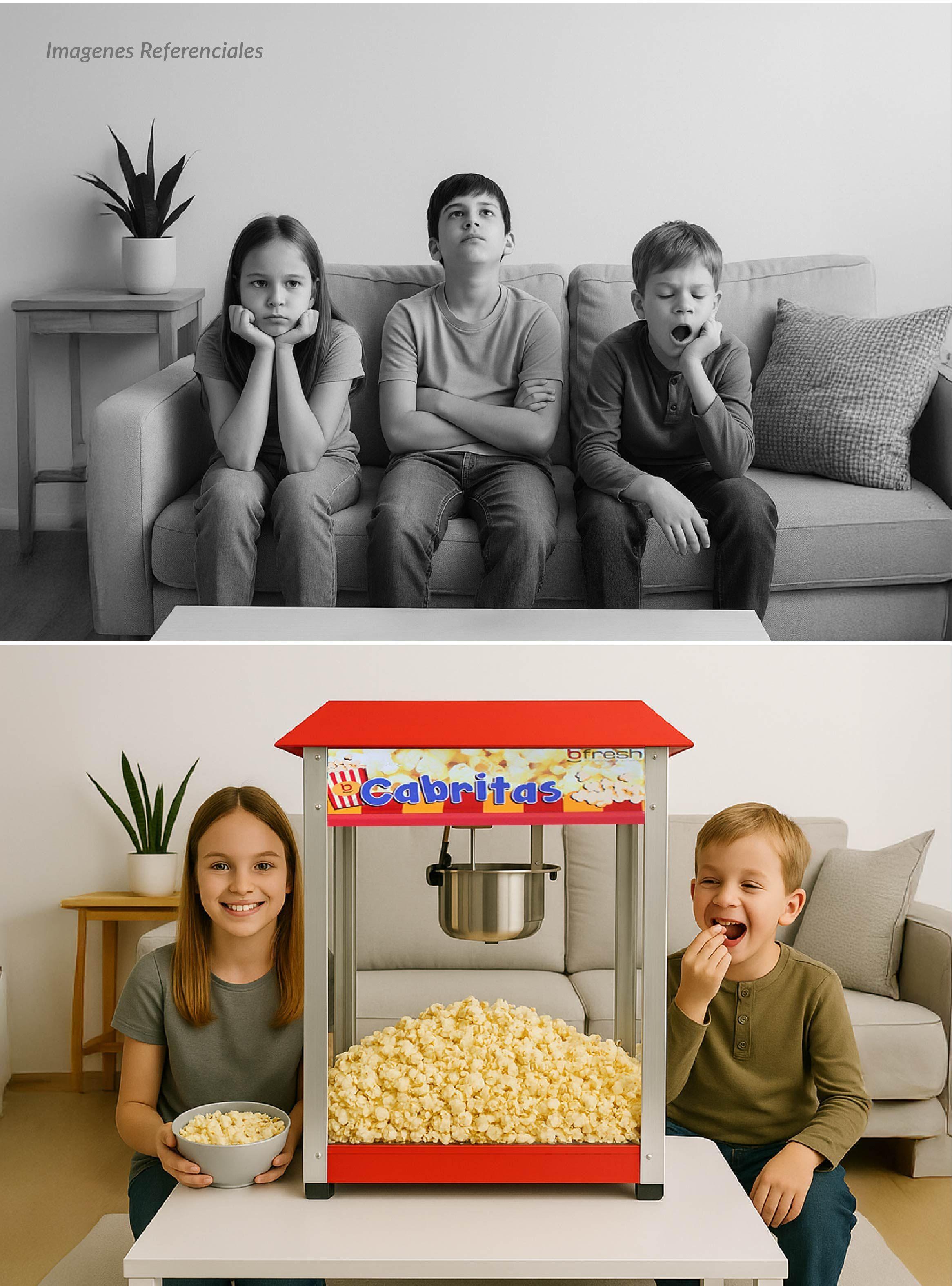 Máquina De Cabritas PopCorn Profesional 8oz Bfresh-5