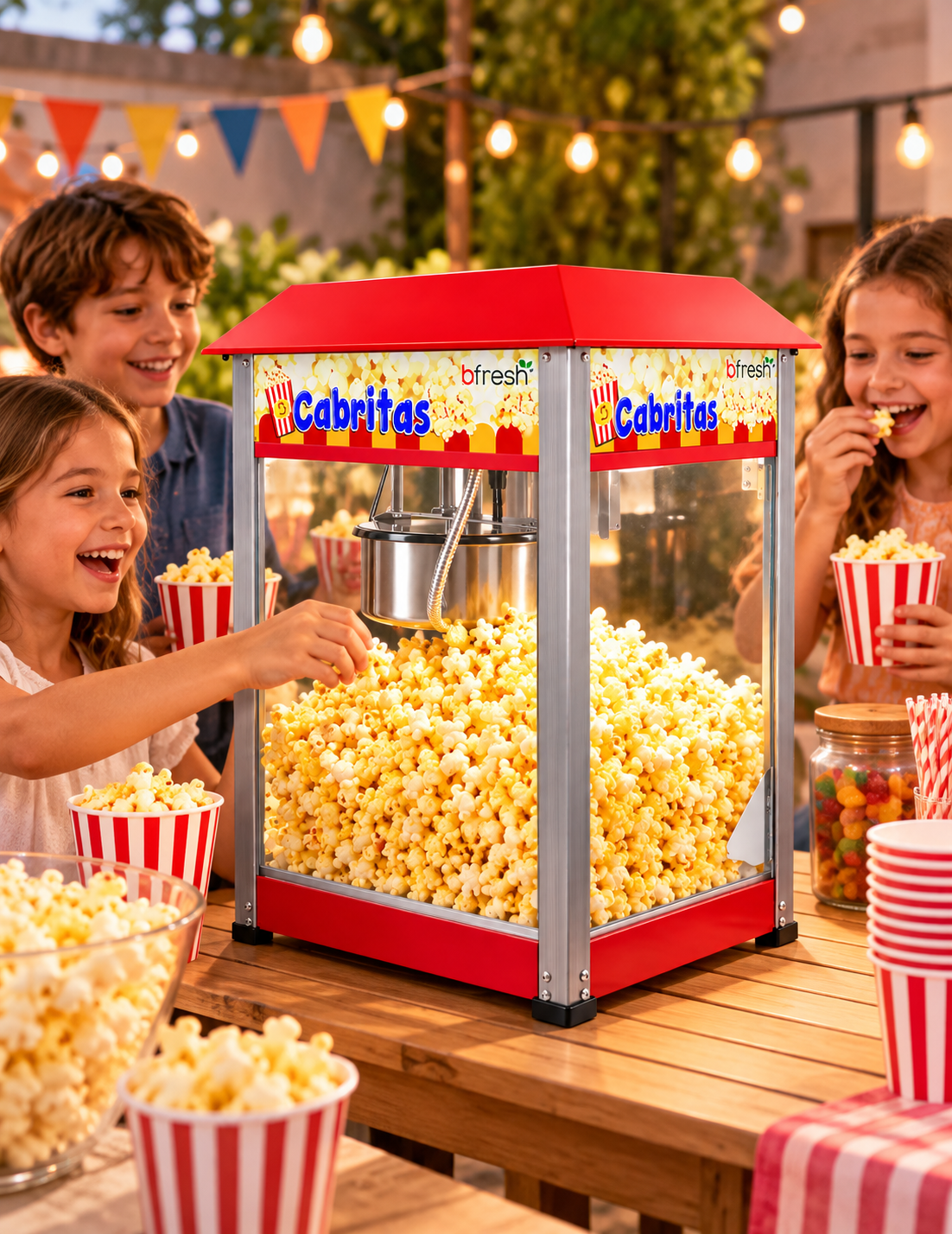 Máquina De Cabritas PopCorn Profesional 8oz Bfresh-4