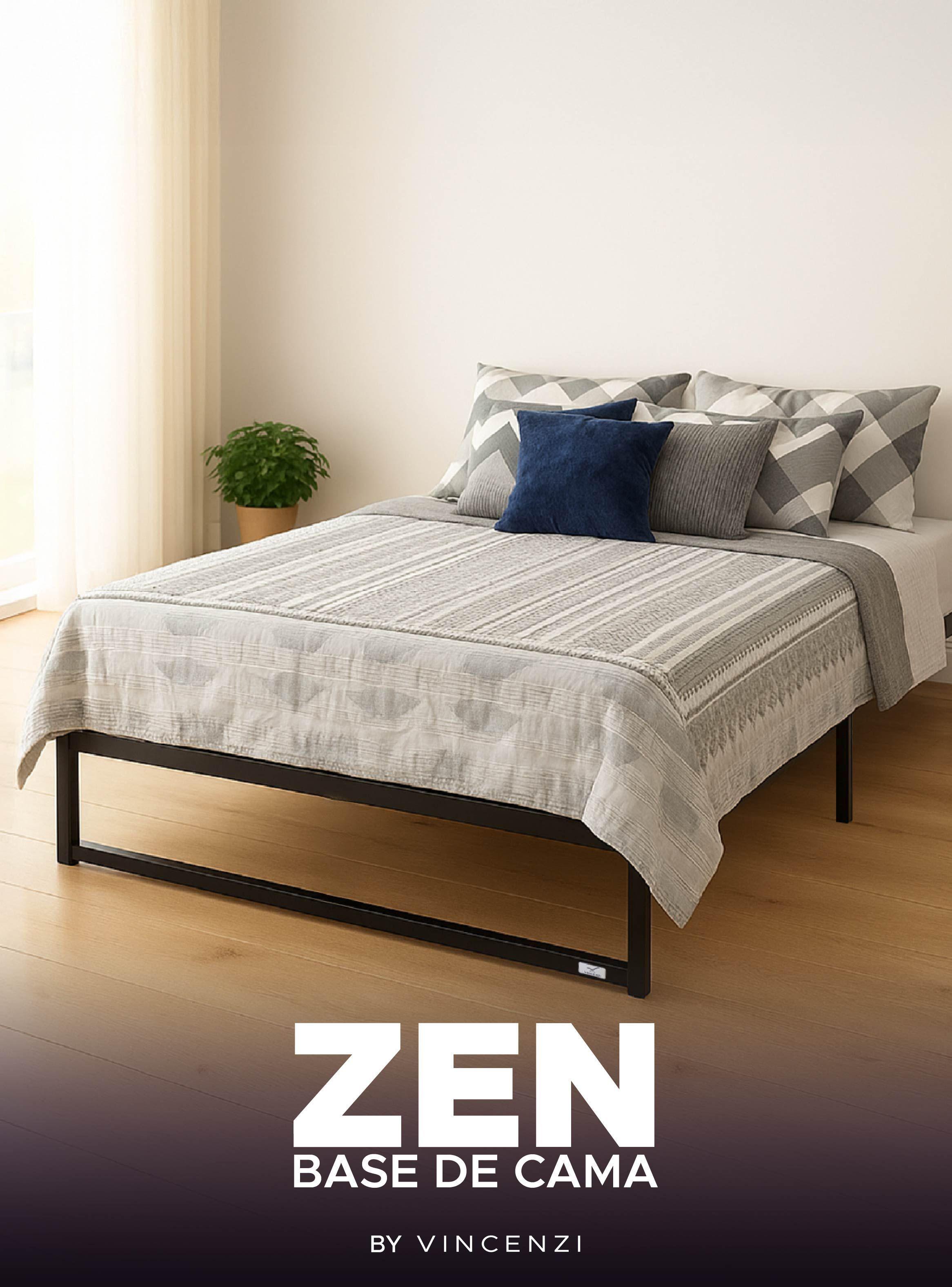 Base para Cama Europea Acero Negro 150x190 cm 2 Pza Zen Vincenzi-7