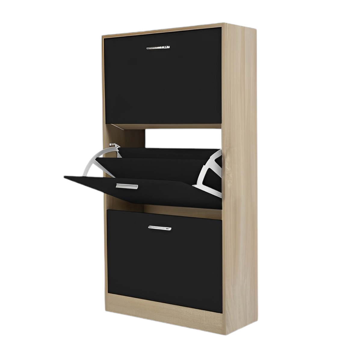 zapatero Velux organizador 3 puertas color marron con negro-2