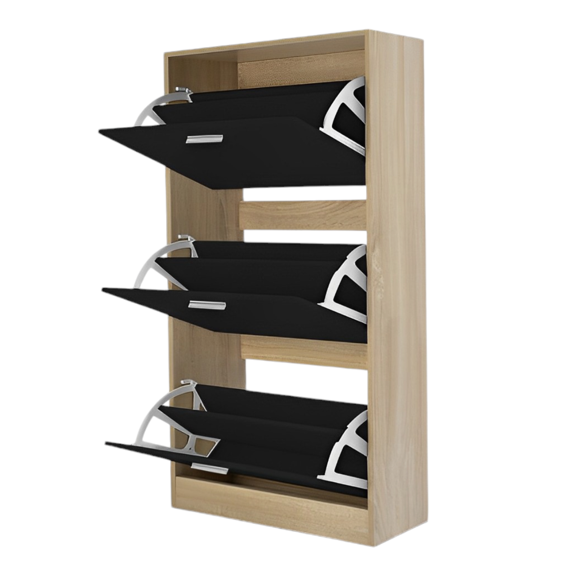 zapatero Velux organizador 3 puertas color marron con negro-3