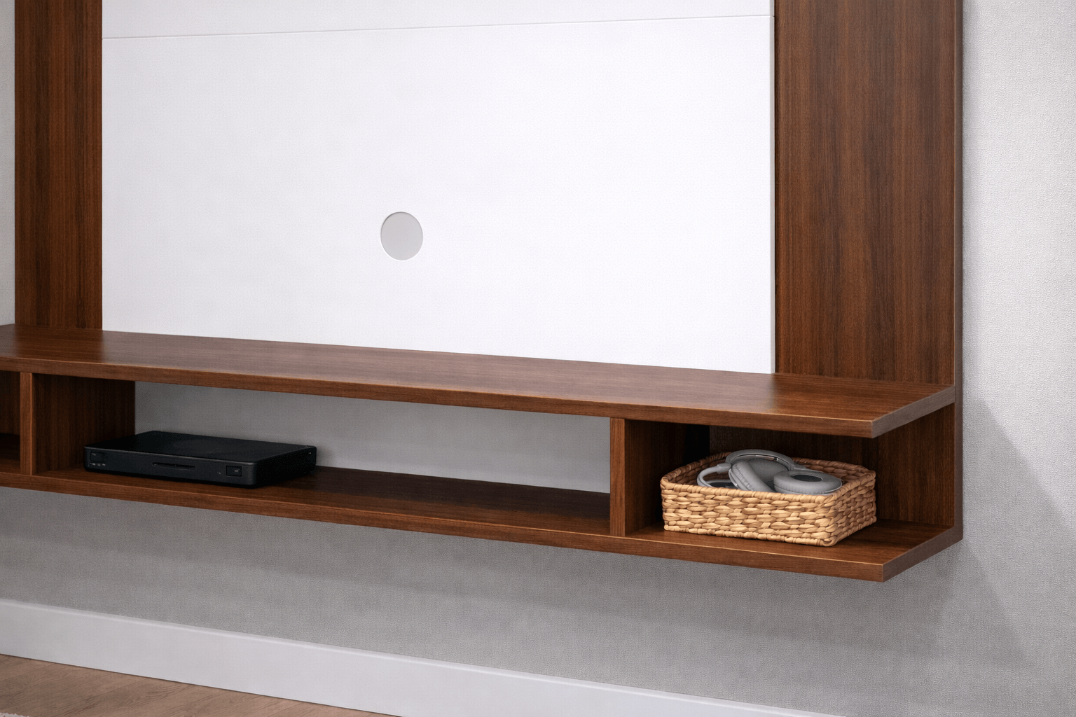 Panel de Televisión 50 Pulgadas Decorativo Moderno MDF con Repisa-4