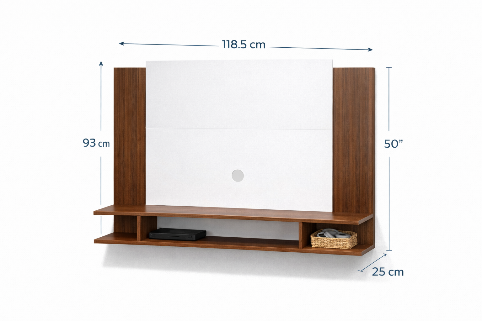 Panel de Televisión 50 Pulgadas Decorativo Moderno MDF con Repisa-5
