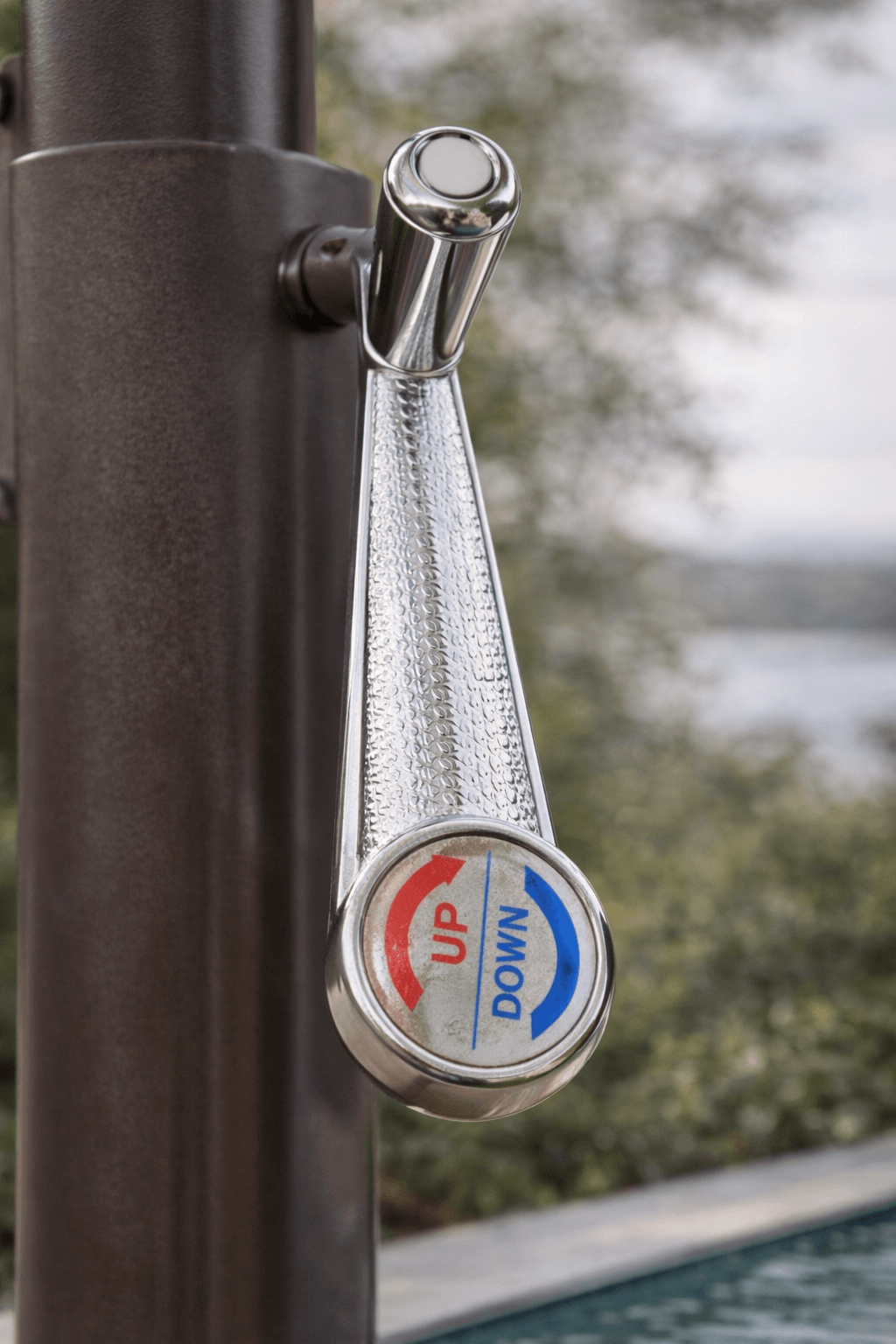 Quitasol Lateral Burdeo 3m TERRALUXE con Base 60L Impermeable-3