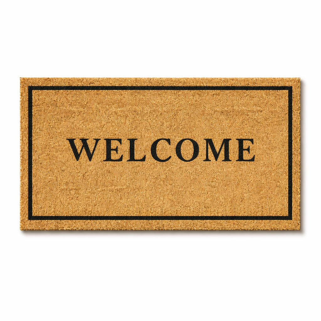 Limpia Pies Fibra De Coco 45x75 Cm Antideslizante Welcome-2