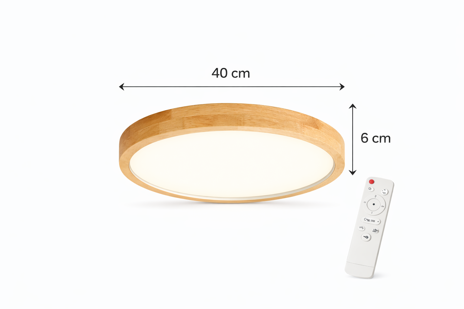 Luminaria de Techo LED Konnergie 72W 400mm Madera Clara-5