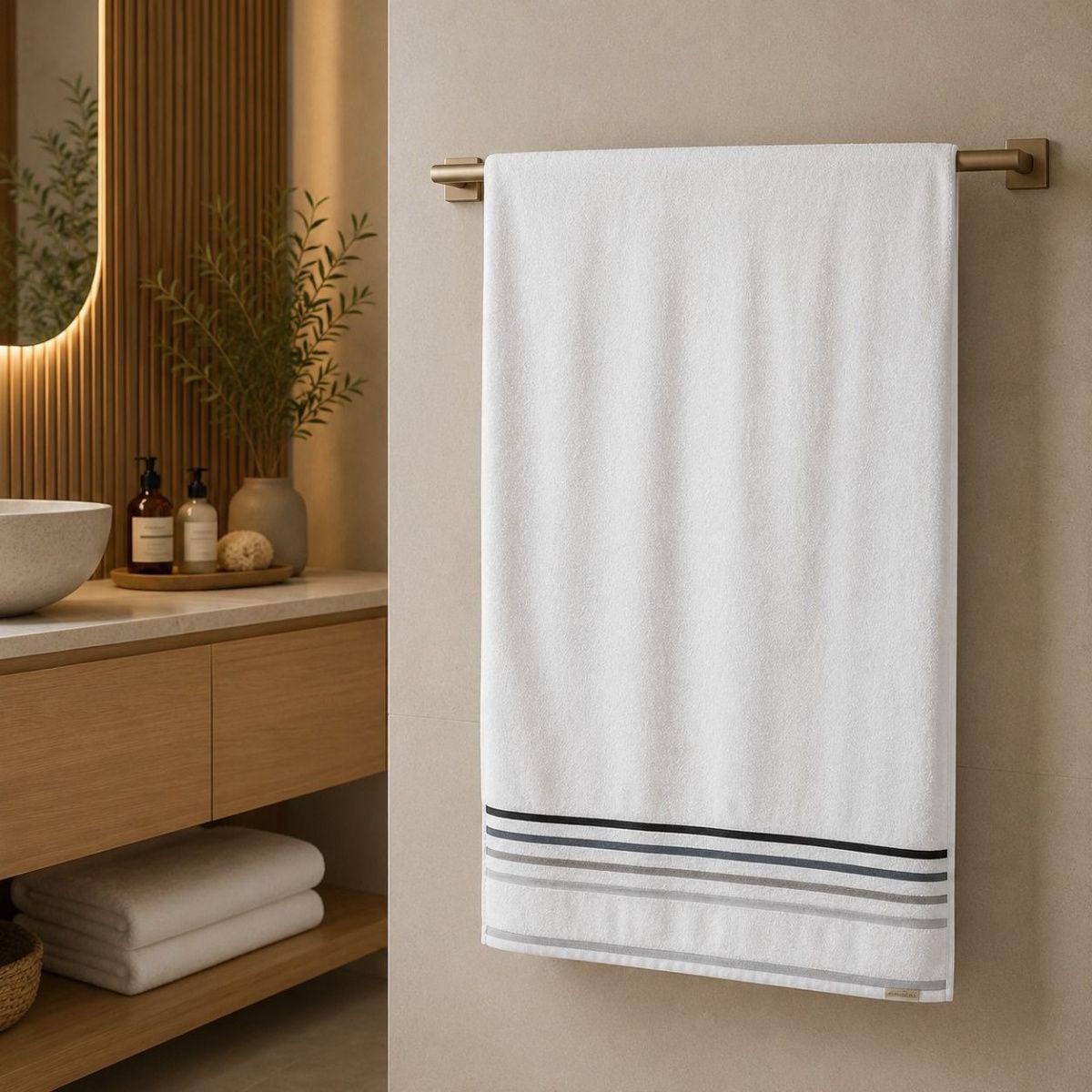 Sábana De Baño Karsten Lumina 86x150 Cm Algodón 500G-3