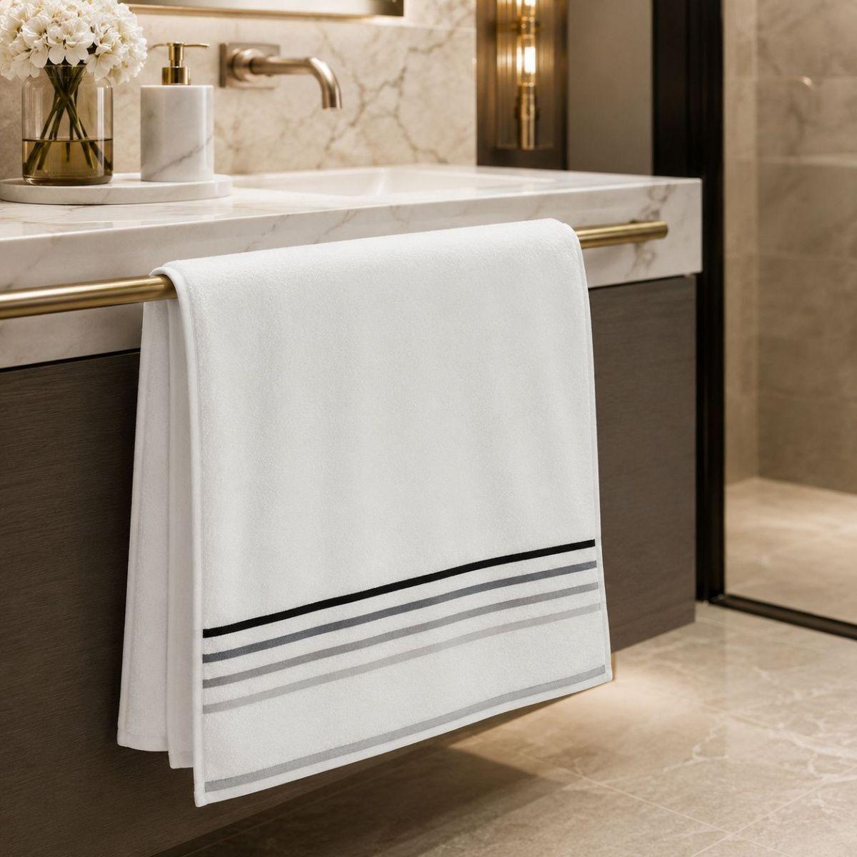 Sábana De Baño Karsten Lumina 86x150 Cm Algodón 500G-4