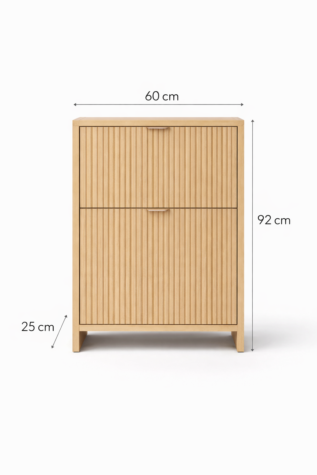 Organizador de Zapatos 60x25x92 cm Madera Clara Sistema Abatible-3
