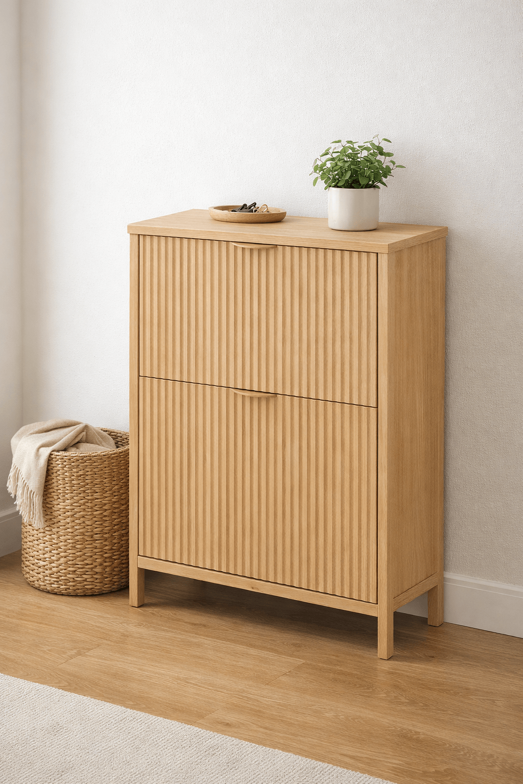 Organizador de Zapatos 60x25x92 cm Madera Clara Sistema Abatible-7