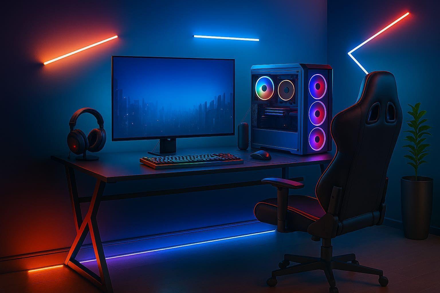 Escritorio Gamer Black Fx Para Pc Amplio Resistente Diseño Negro-4