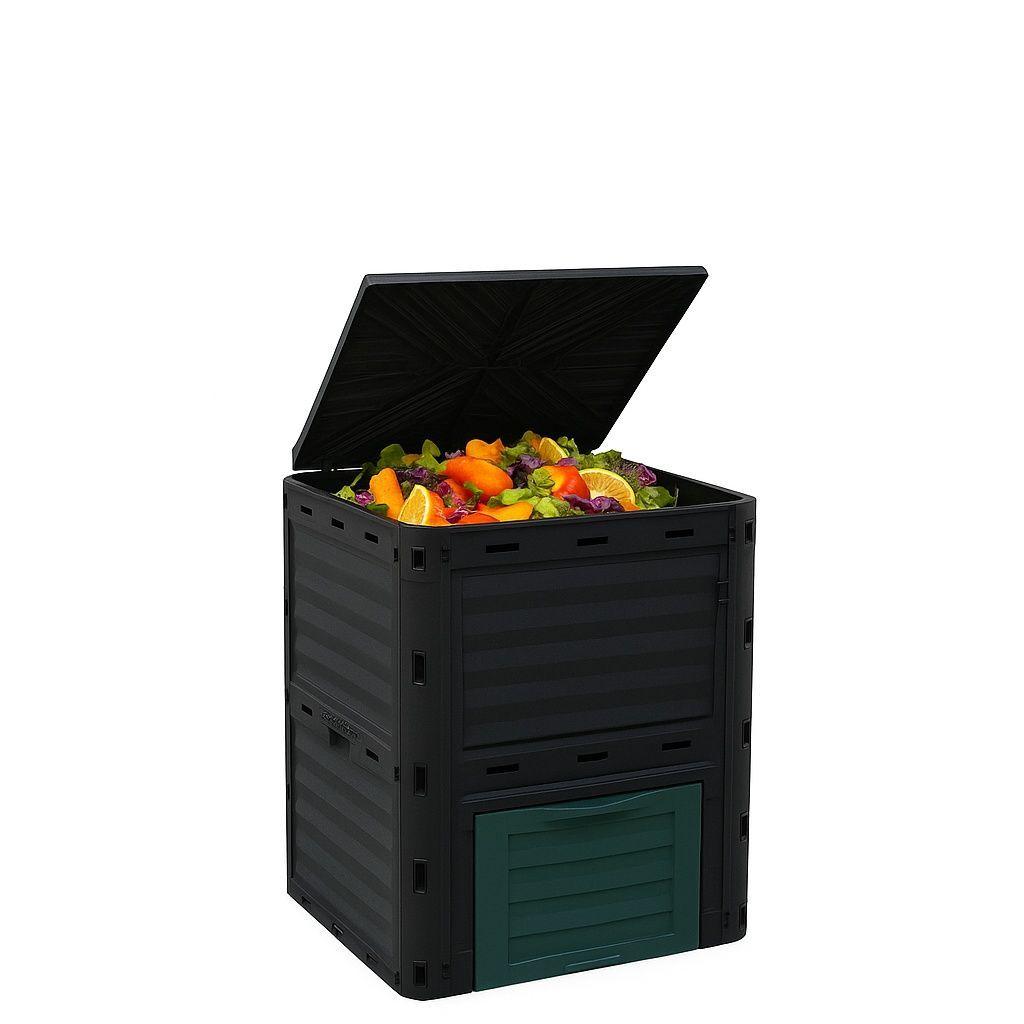 Contenedor 300l de basura organica compostera exterior terraza jardin-2