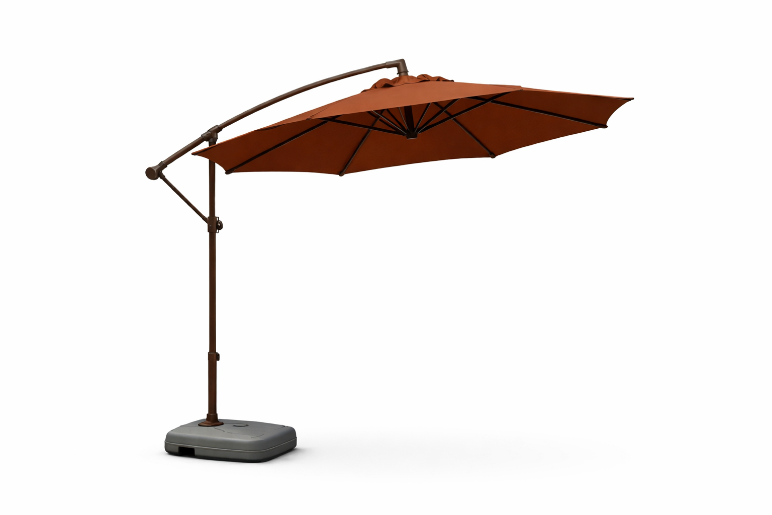 Quitasol Lateral Toldo Café 3mtrs con Base reforzada y UV30 Terraza-2