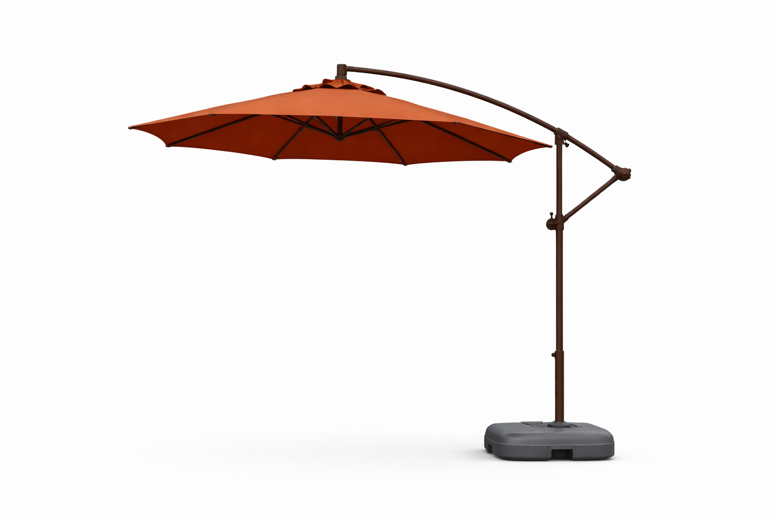 Quitasol Lateral Toldo Café 3mtrs con Base reforzada y UV30 Terraza-4