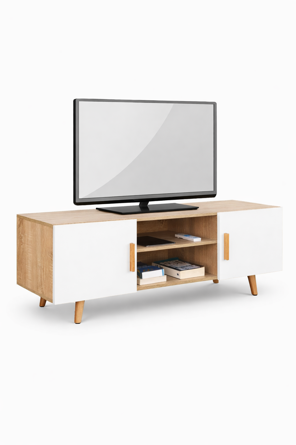 Rack TV 120 cm Terra Nova Blanco Moderno Para 50 Pulgadas-3