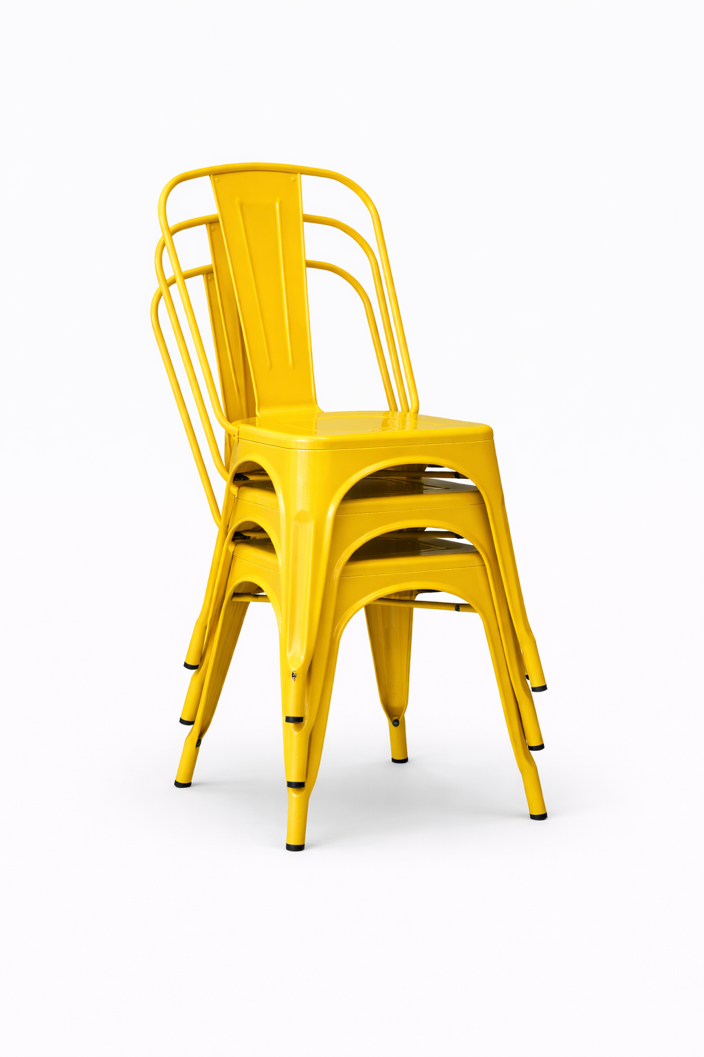 Pack 4 Sillas Solara 45 Amarillas Metal 85x45 cm Industrial-5
