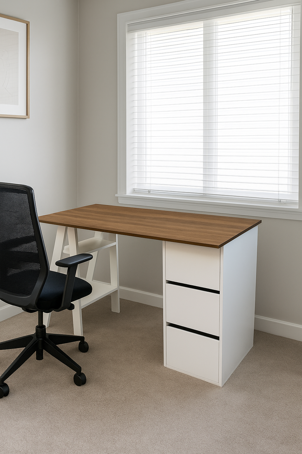 Escritório Moderno Home Office Diseño Minimalista White Blanco-4