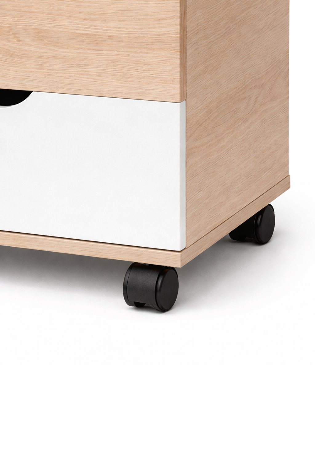 Velador 3 Cajones MDF Madera Clara 45×40×54 cm Reforzado-4