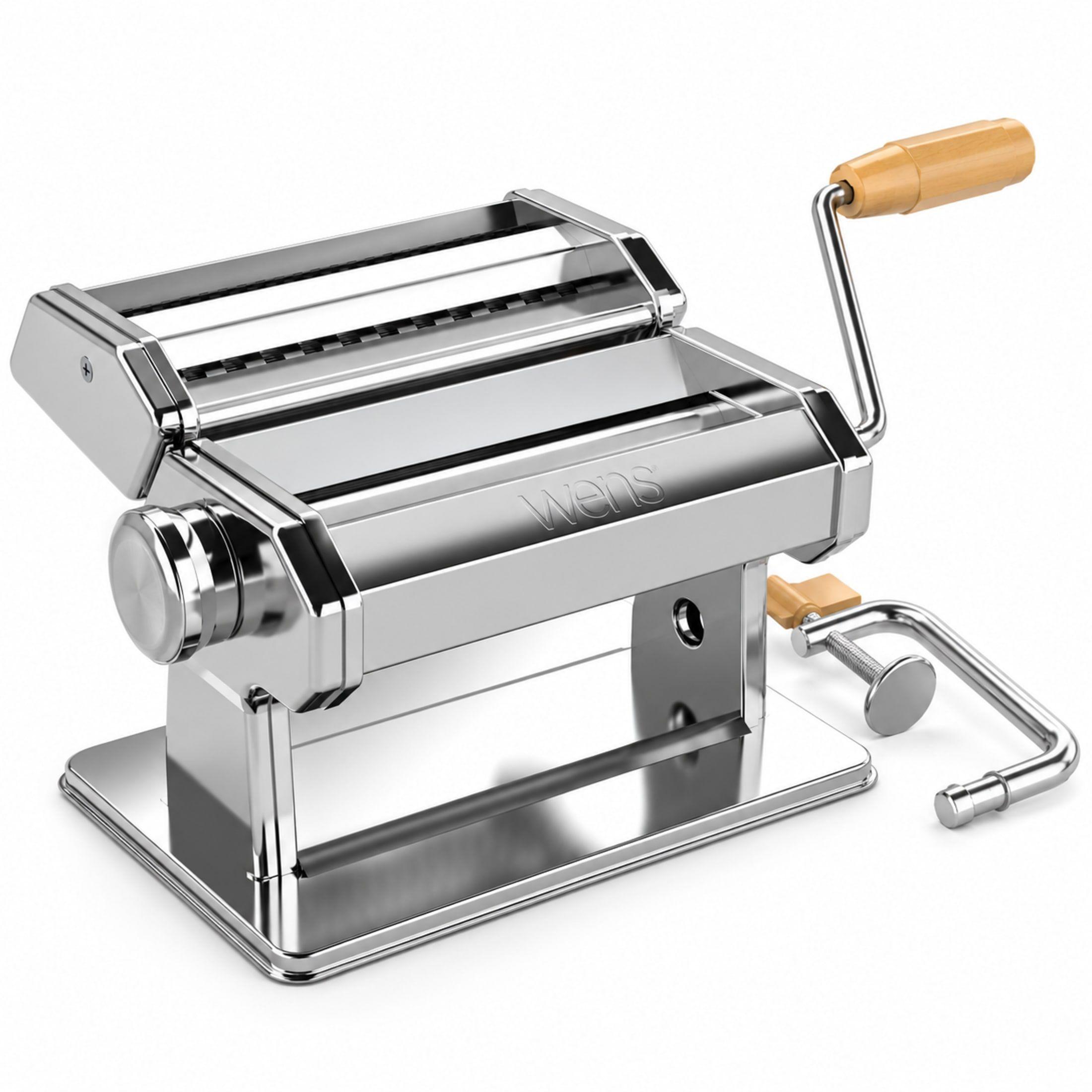 Máquina Para Pasta Wens 18 Cm Amasadora Y Cortadora Acero-0