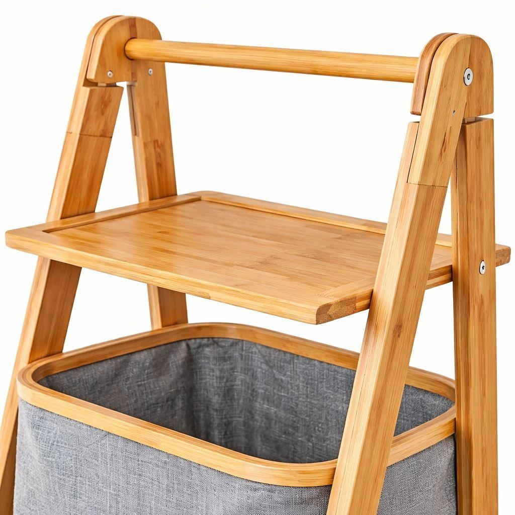 Mueble Organizador De Bambú 3 Niveles Plegable-2