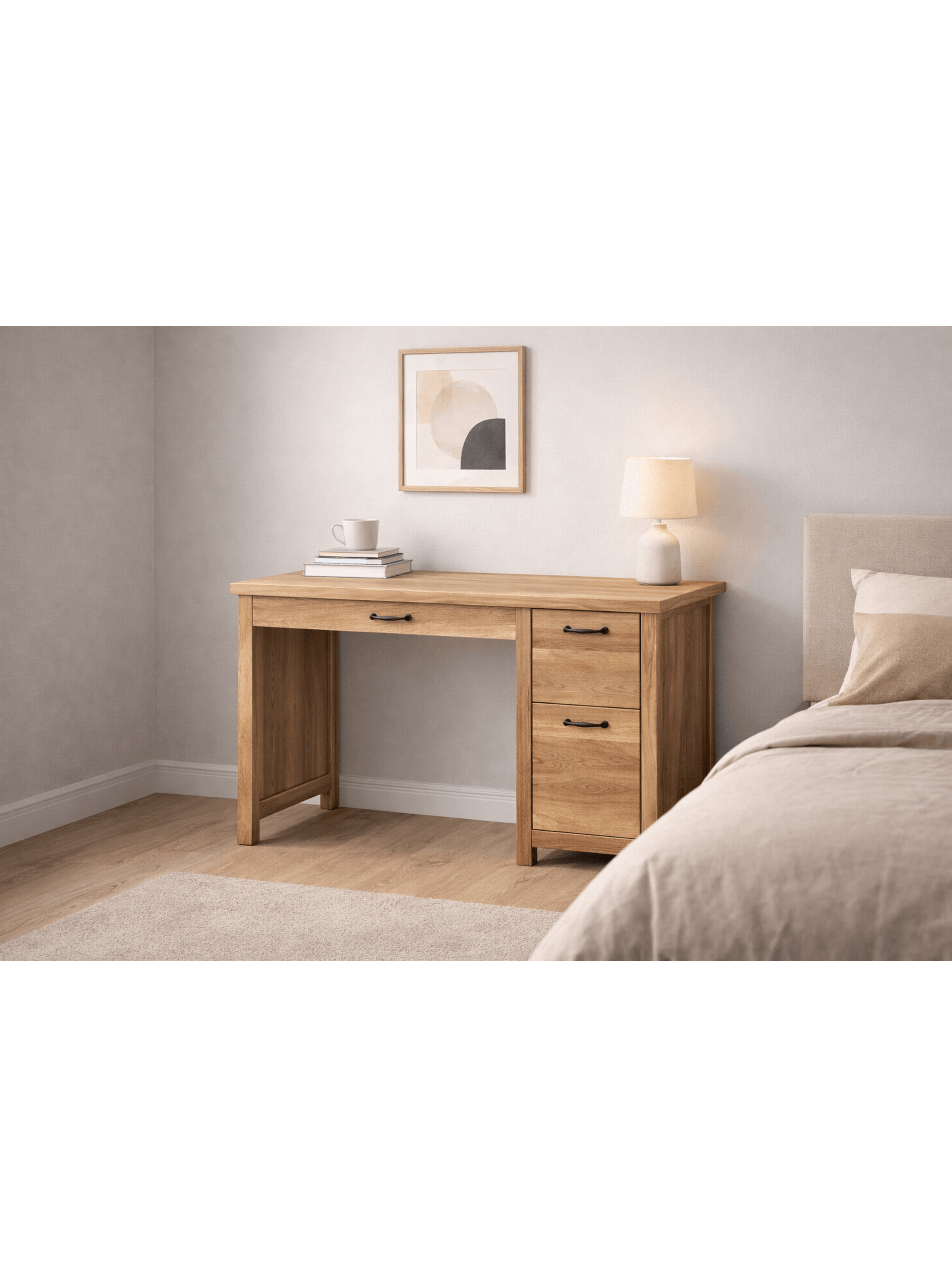 Escritorio 110 cm  con Cajones Laterales 110x45x75 cm-4