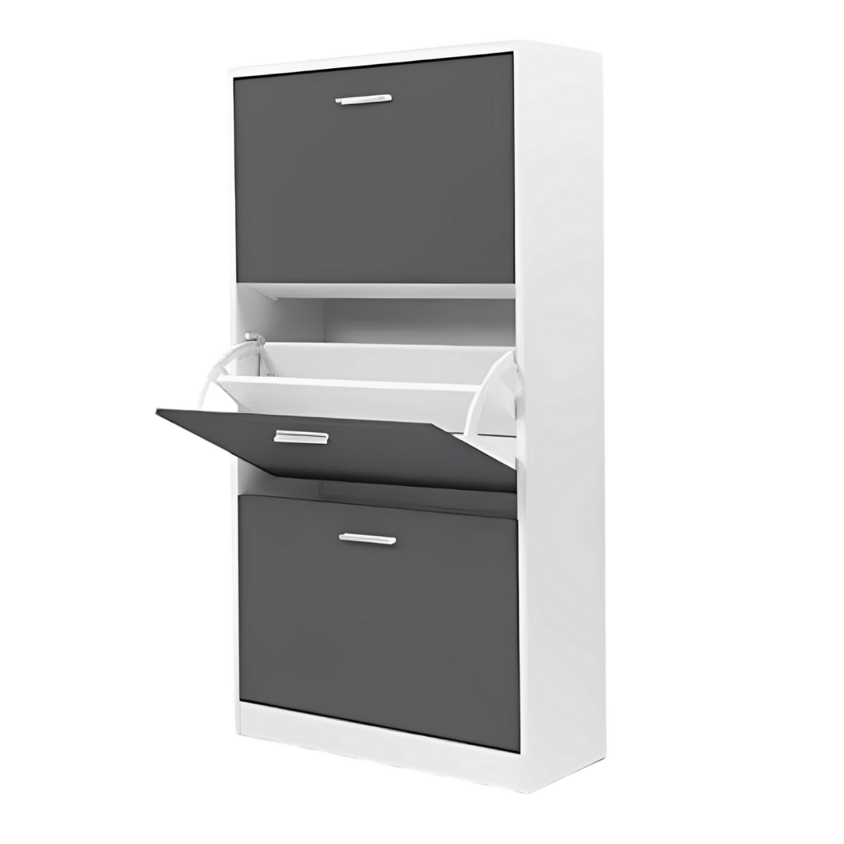 zapatero Velux organizador 3 puertas blanco con gris-1