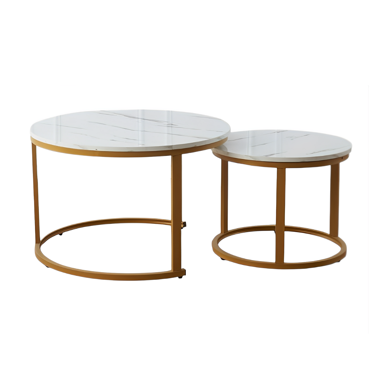 Mesa de Centro Minimalista duo estilo madera brillante y base negro-0