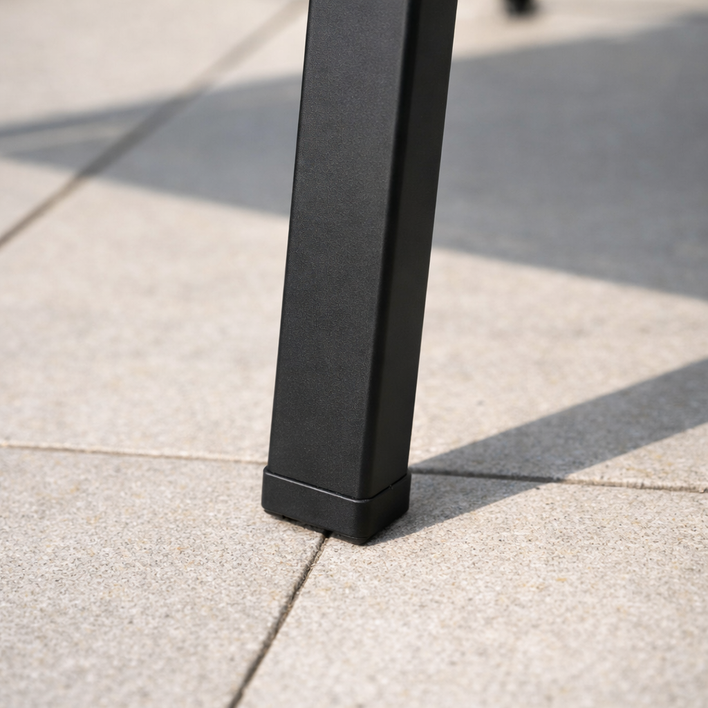 Silla Exterior Patio  Negra Metálica Reforzada Ergonómica-4