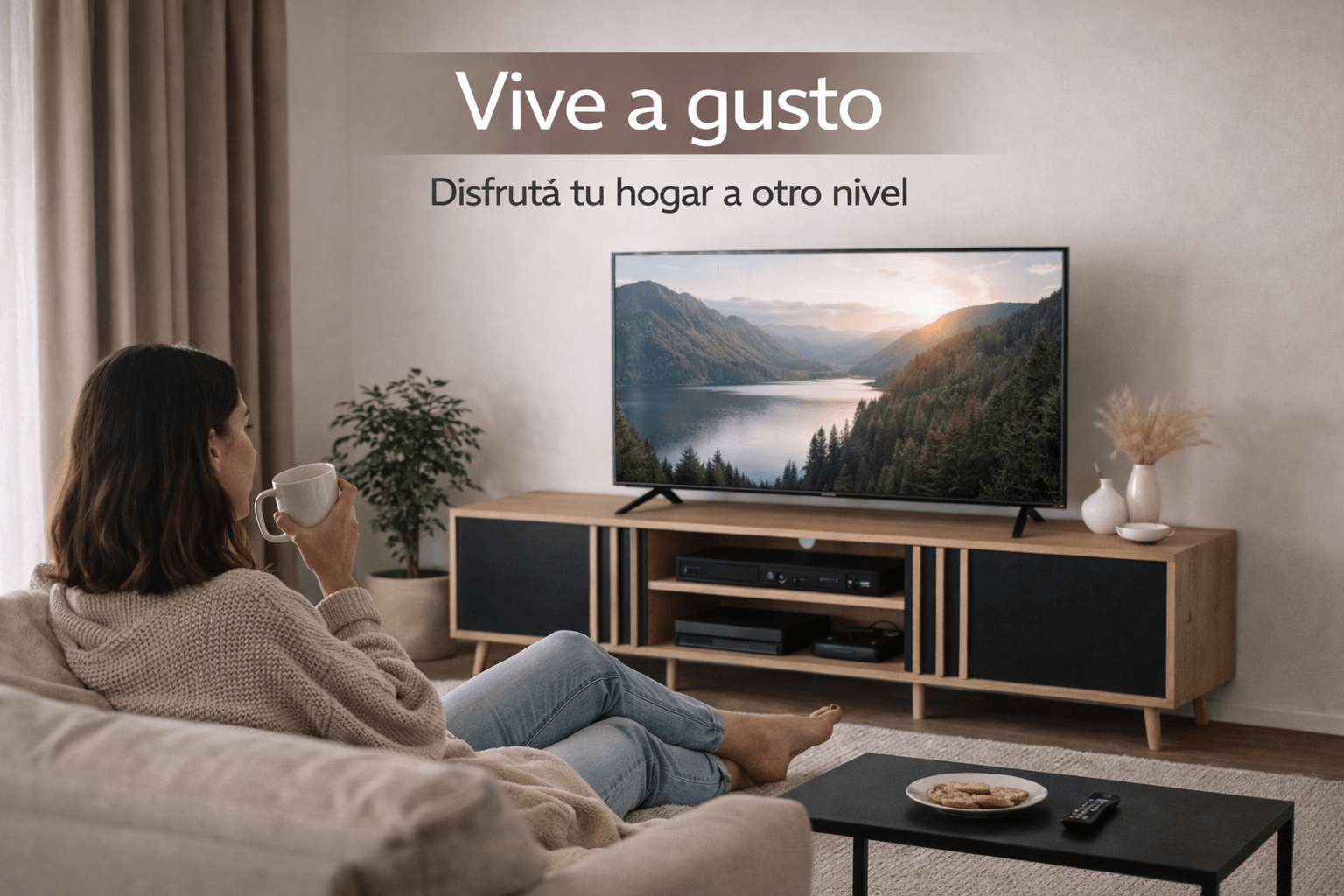 Rack TV Nórdico 180 cm Madera y Negro para TV 75–80”-2