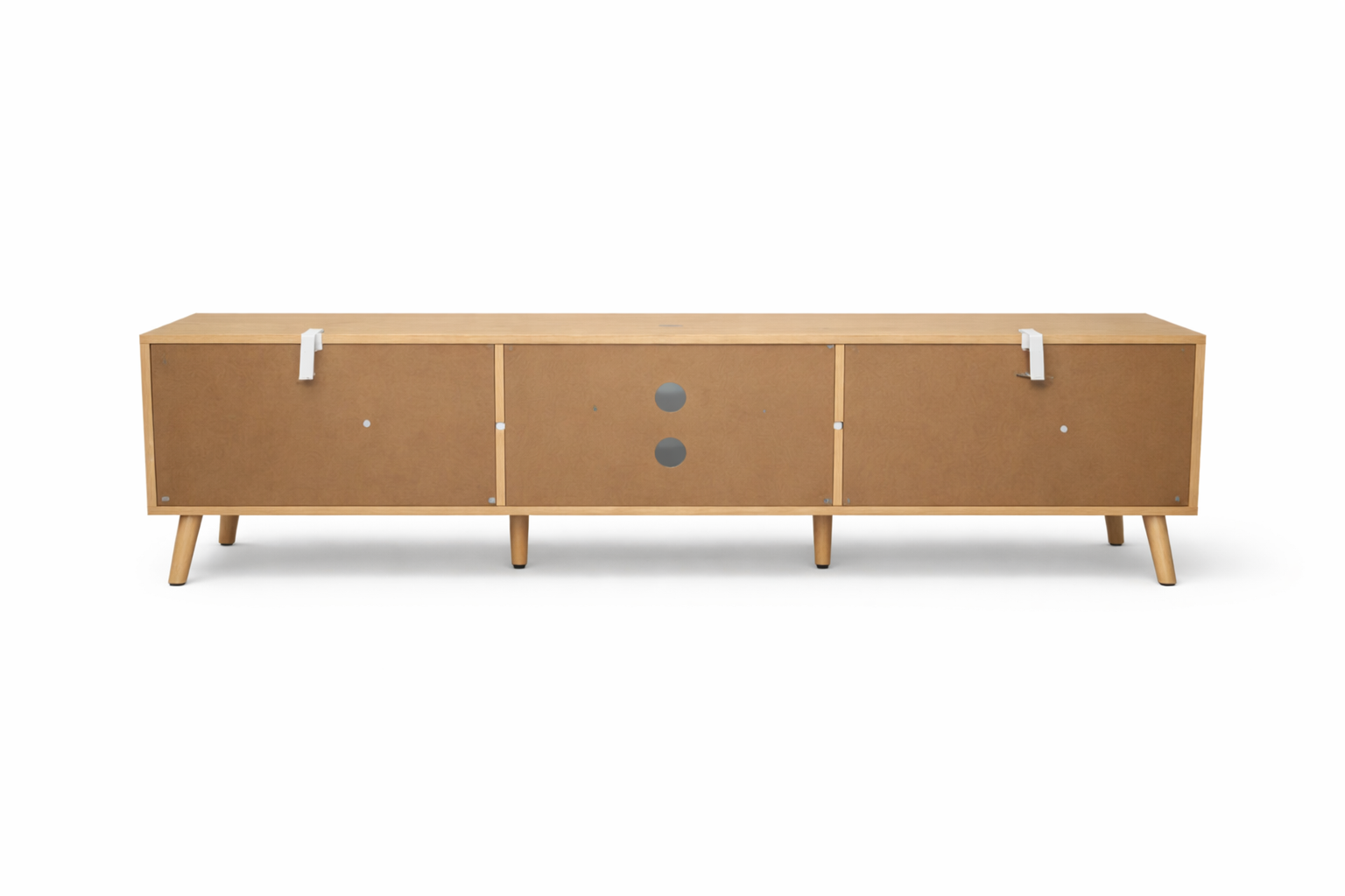 Rack TV Nórdico 180 cm Madera y Negro para TV 75–80”-6