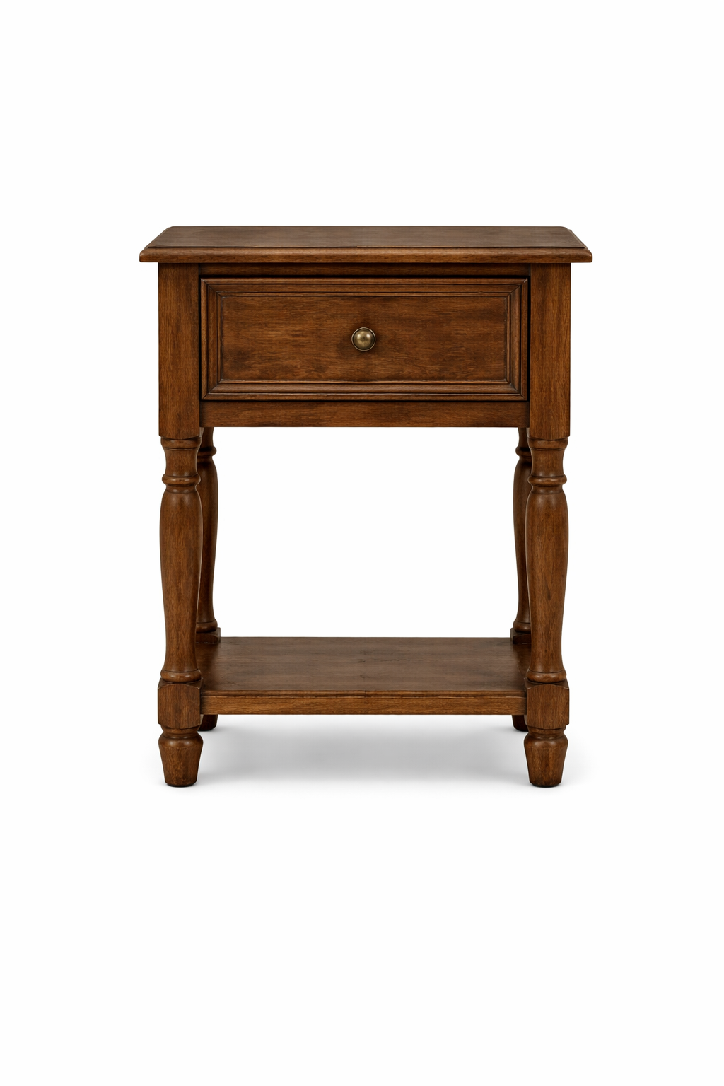 Velador  Madera Maciza 1 Cajón con Repisa 55 cm-0