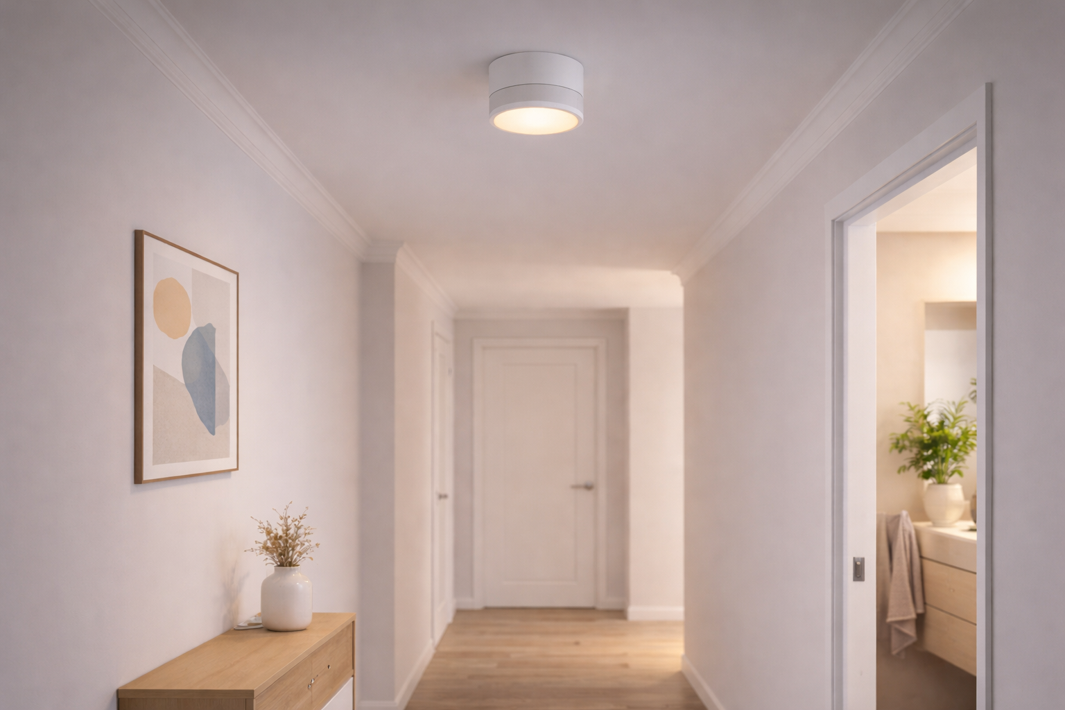 Panel LED Blanco Sobrepuesto 7W Luz Cálida o Fría Interior-4