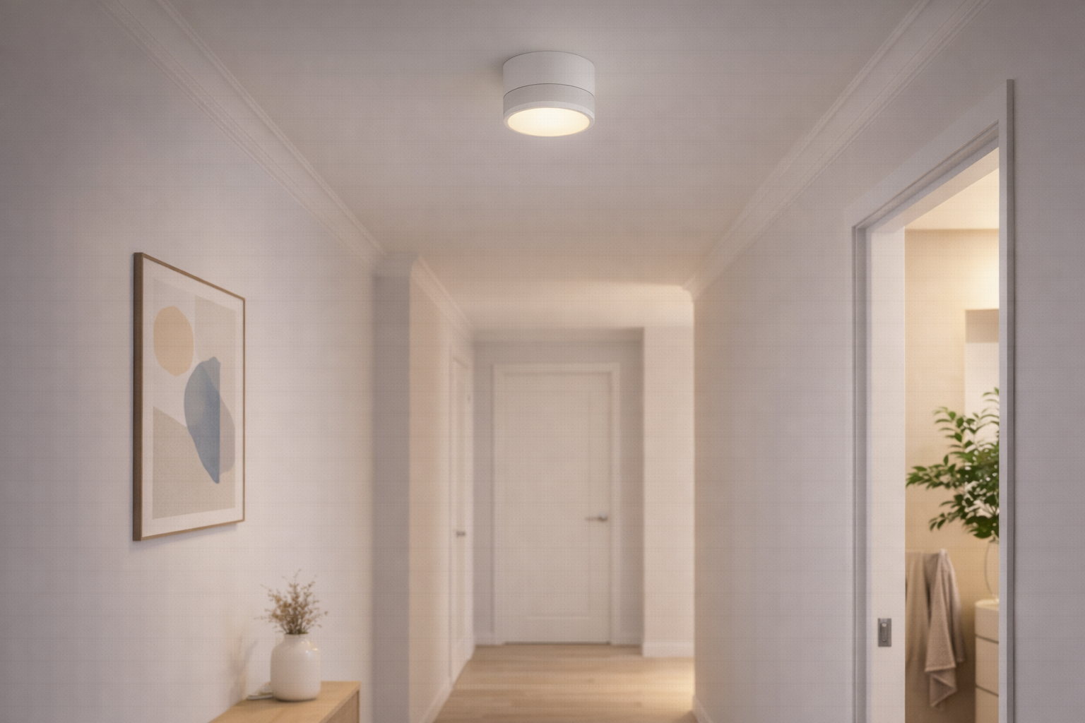 Panel LED Blanco Sobrepuesto 7W Luz Cálida o Fría Interior-5