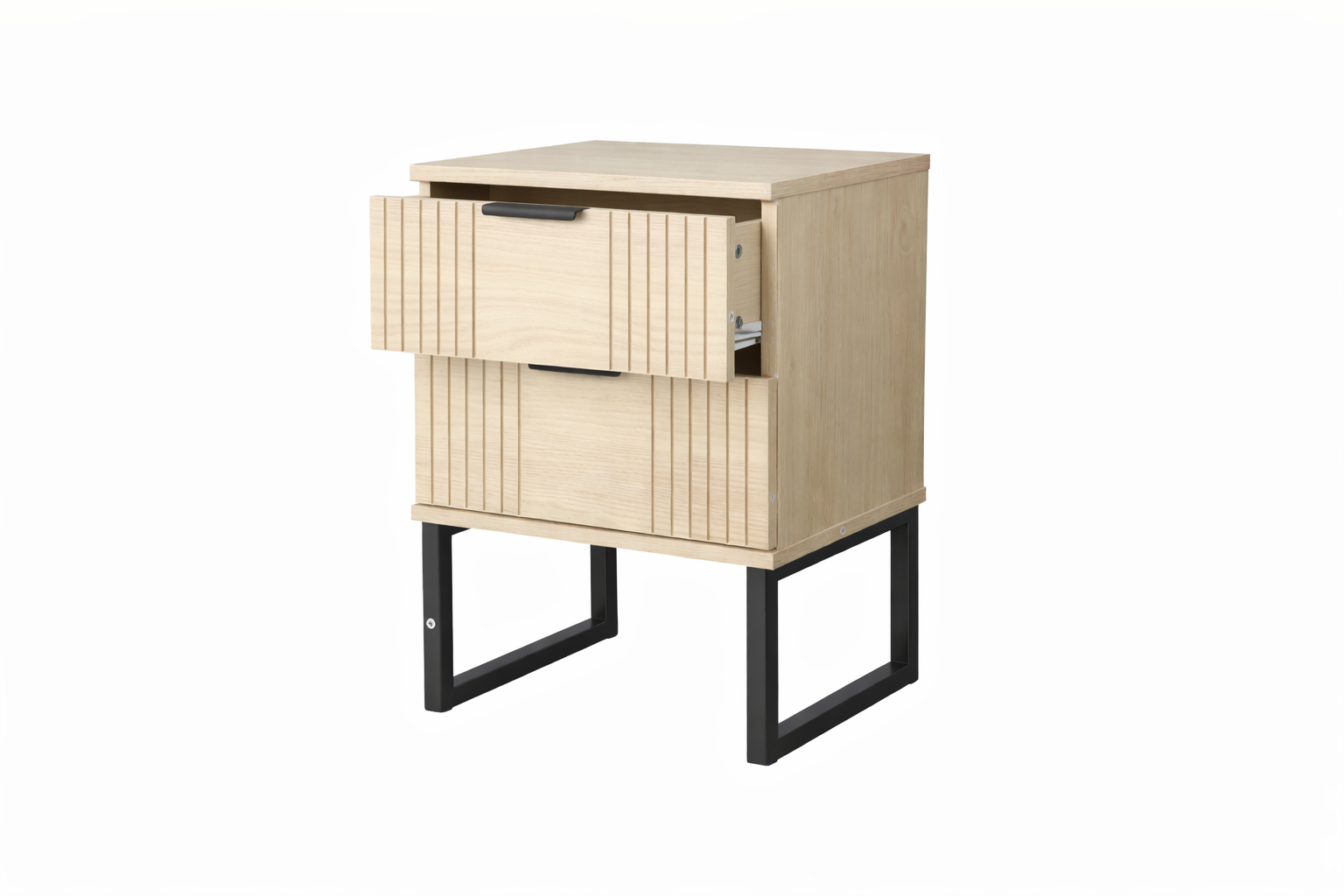 Velador Dormitorio Veluxa Cajones con Rieles Suaves-3